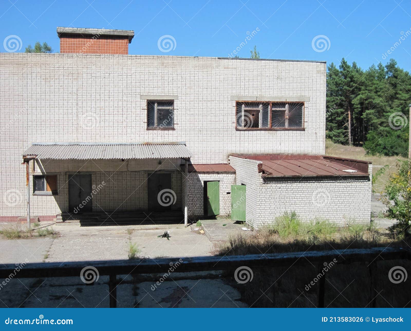 abandoned residential buildings in village of orbita near the ch
