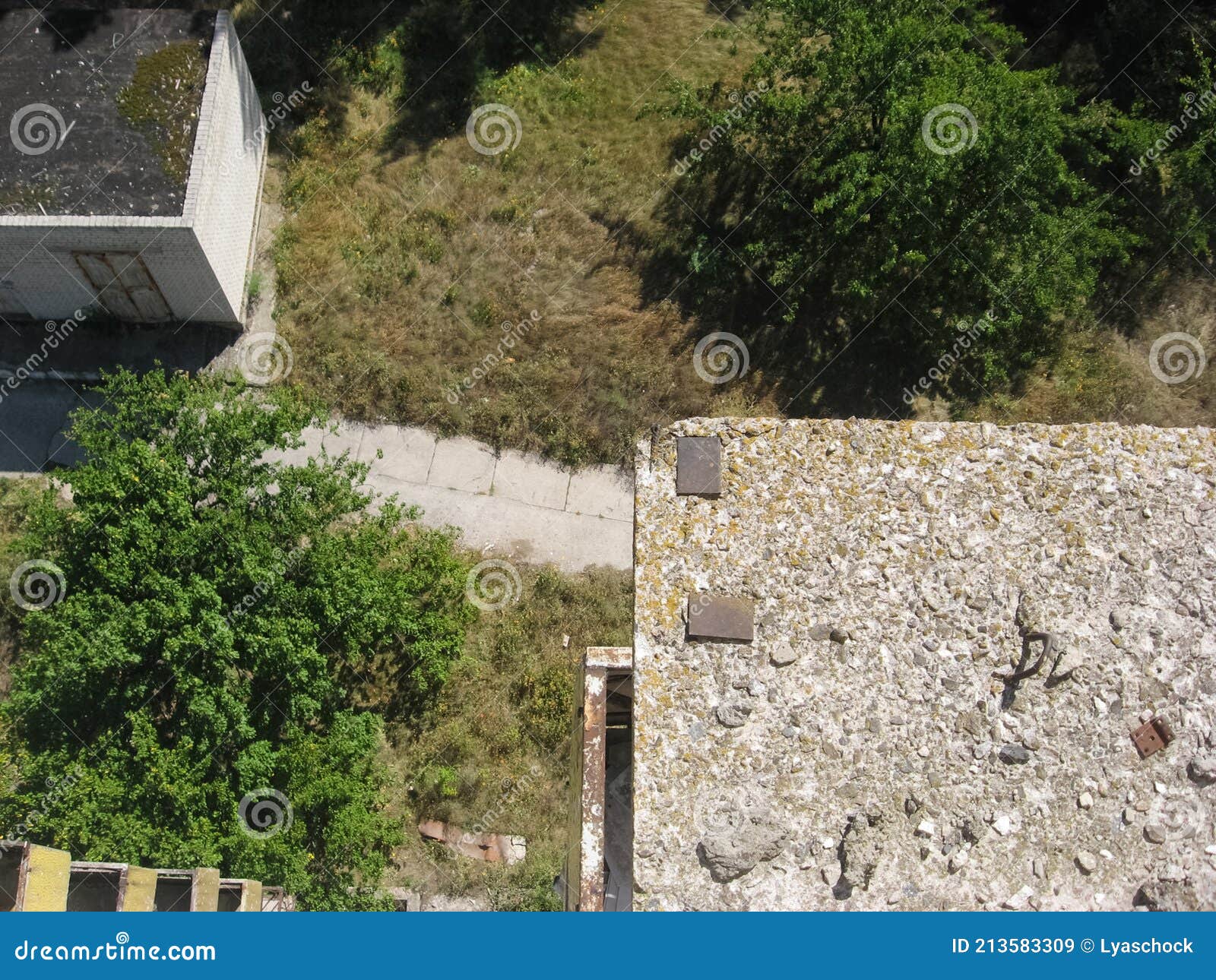 abandoned residential buildings in village of orbita near the ch