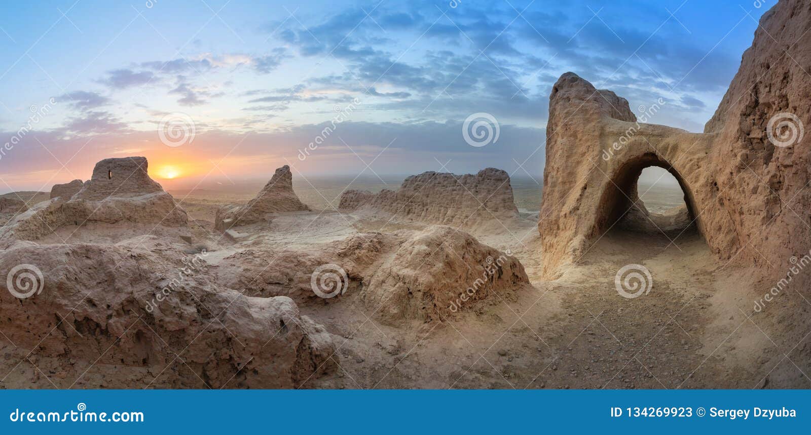 abandoned ruins of ayaz kala fortress, uzbekistan