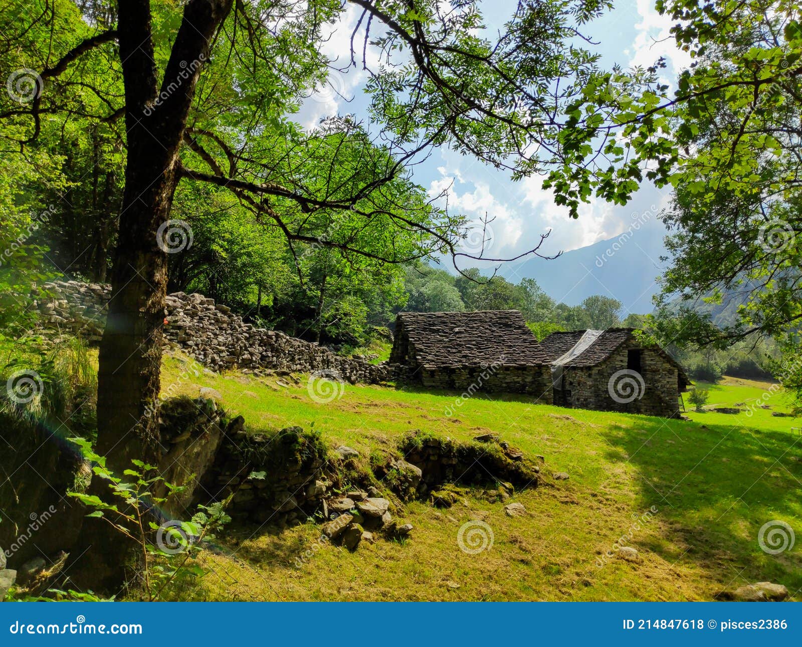 abandoned rustic houses between frasco and gerra