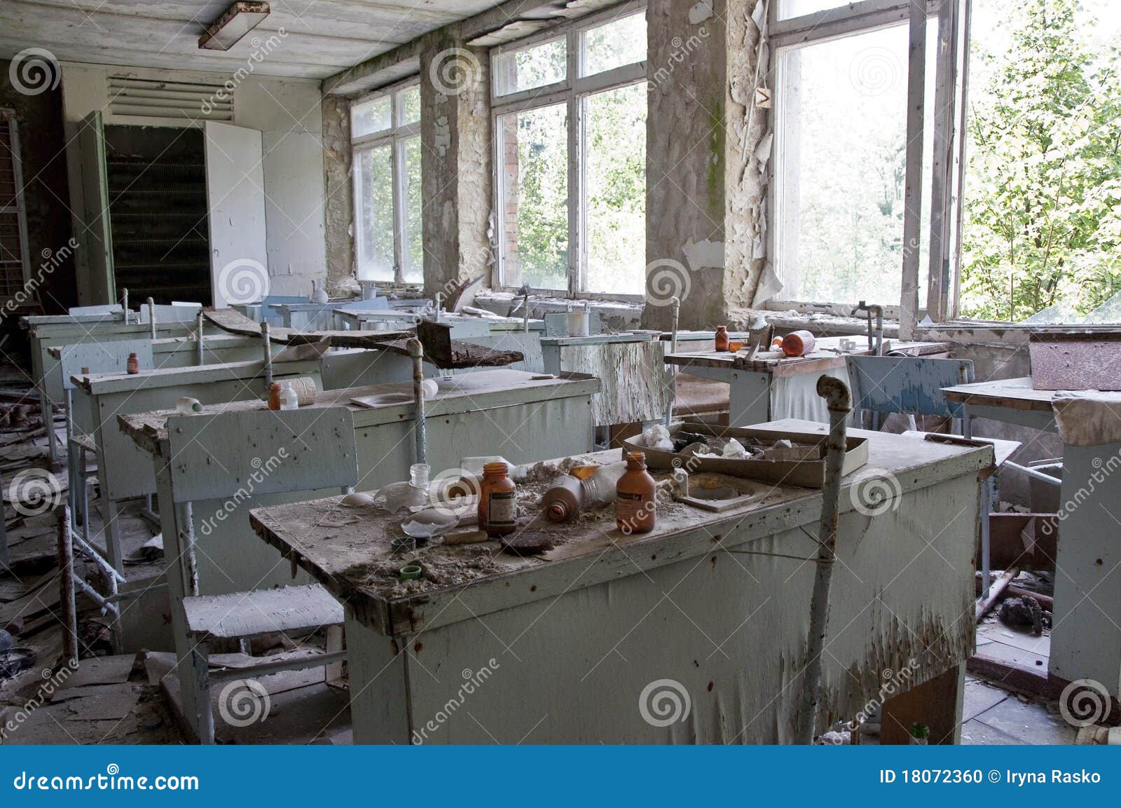 Abandoned School Building RoyaltyFree Stock Photography