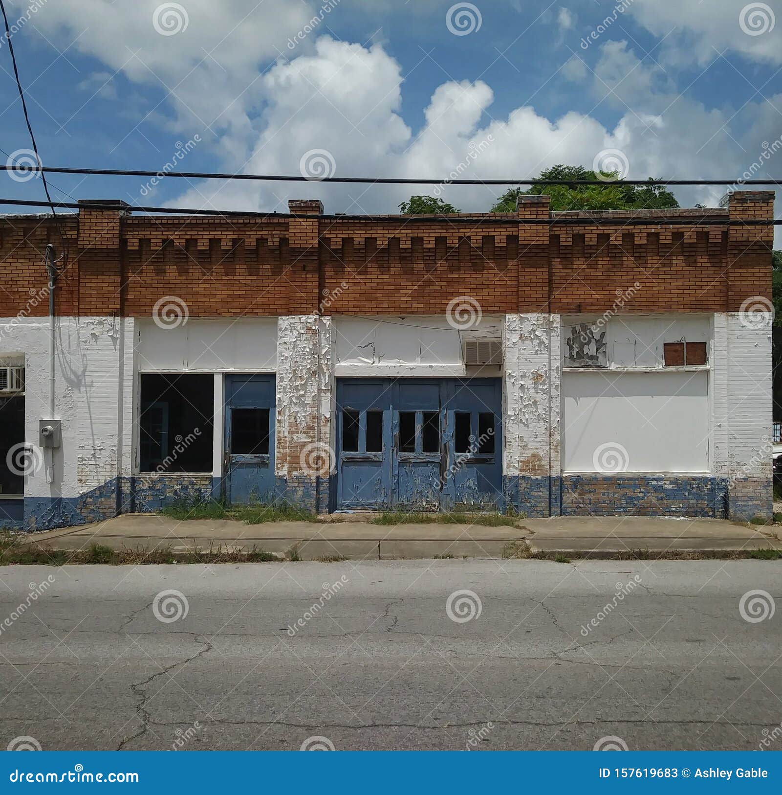 abandoned small town storefront