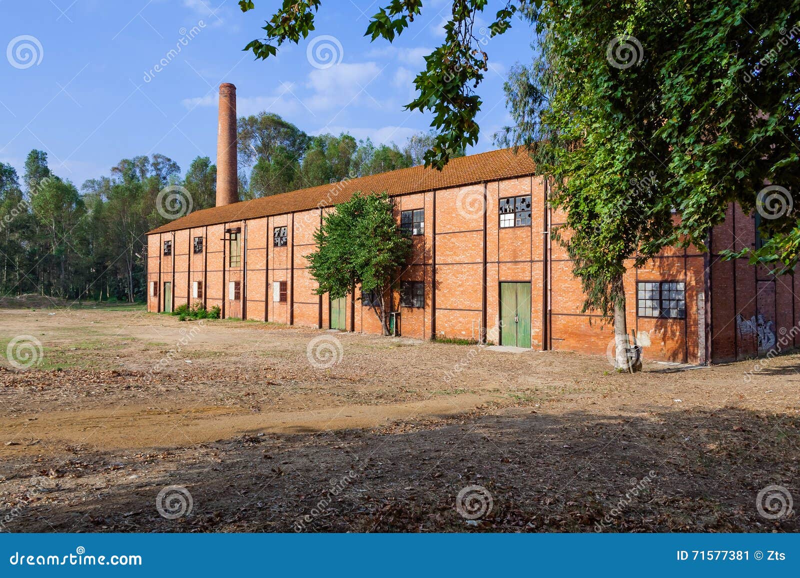 abandoned 19th century wool textile factory from the industrial revolution.