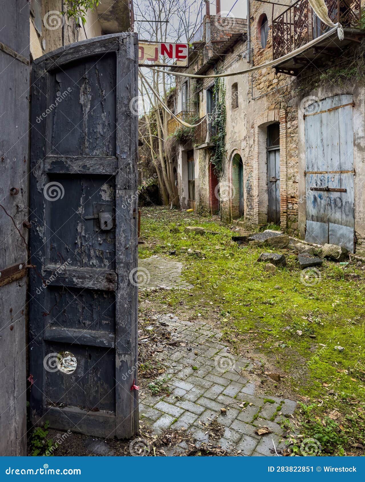 abandoned village apice vecchio, destroyed by irpinia earthquake, campania, italy