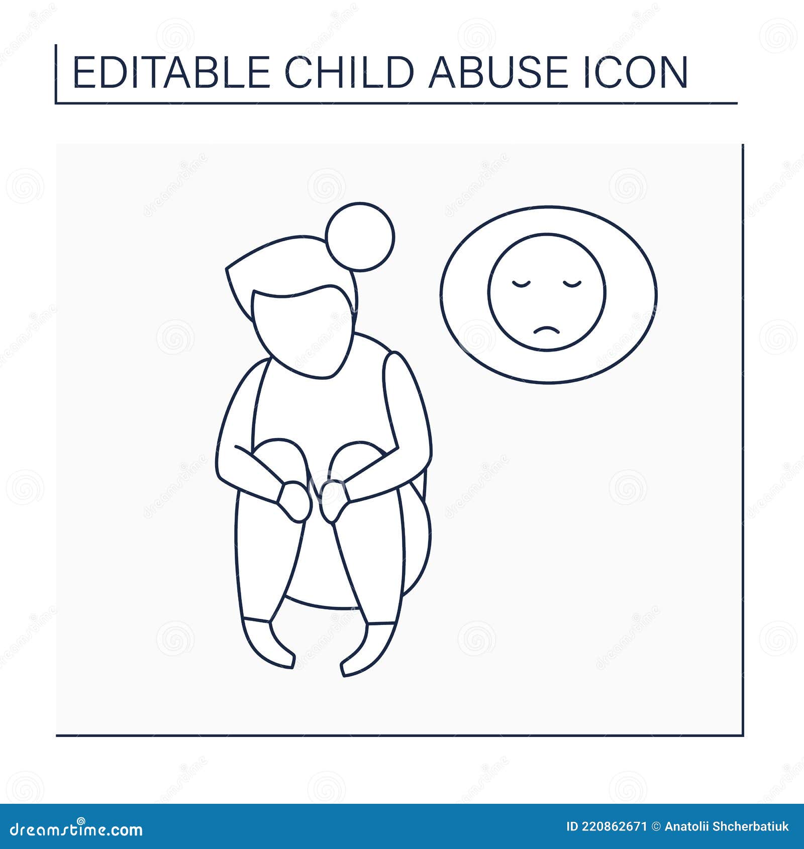 abandonment child line icon
