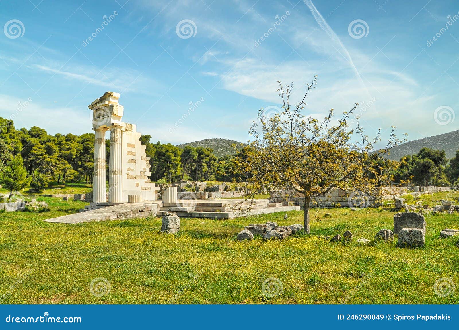 abaton of epidaurus at the sanctuary in greece