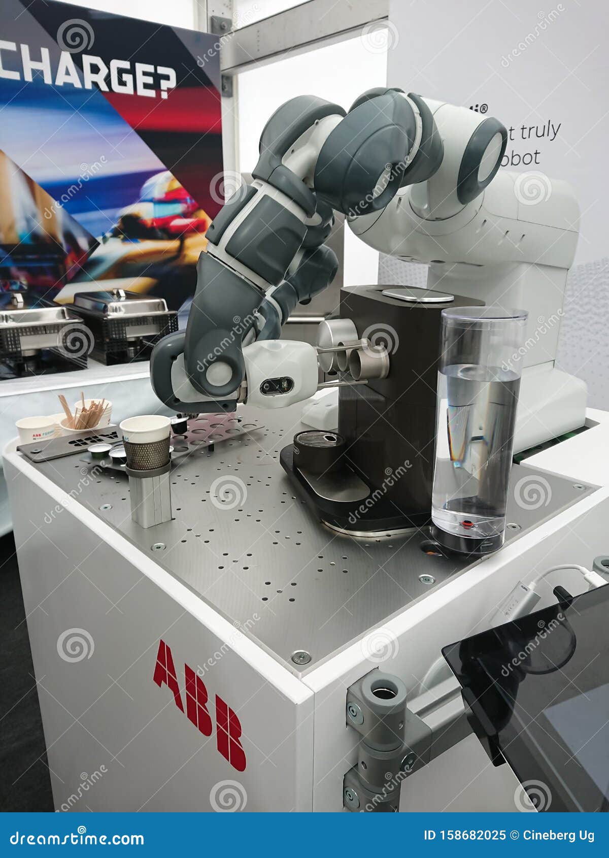 Abb robot editorial image. of cappuccino - 158682025