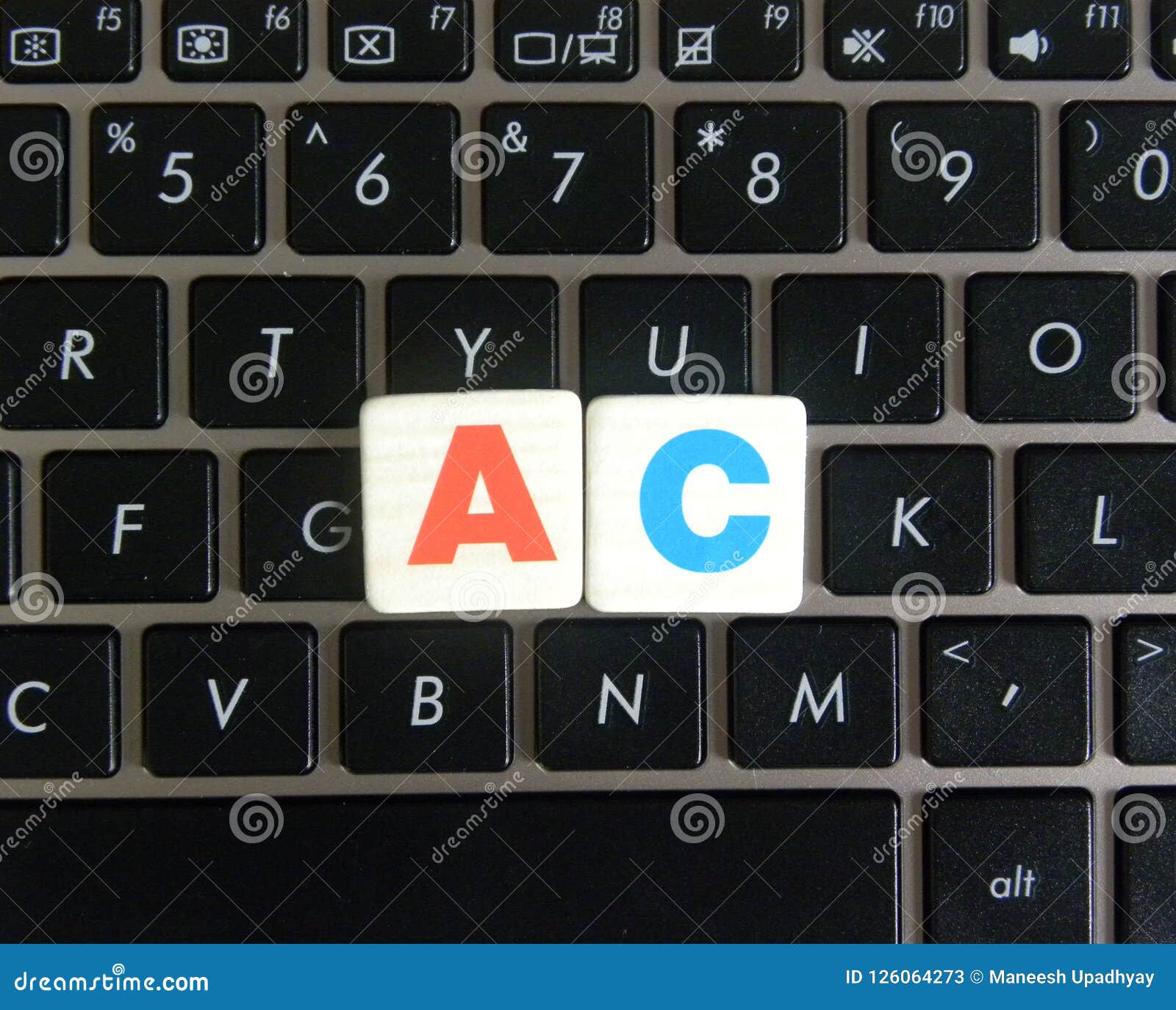 Abbreviation AC on Keyboard Background Stock Image Image of