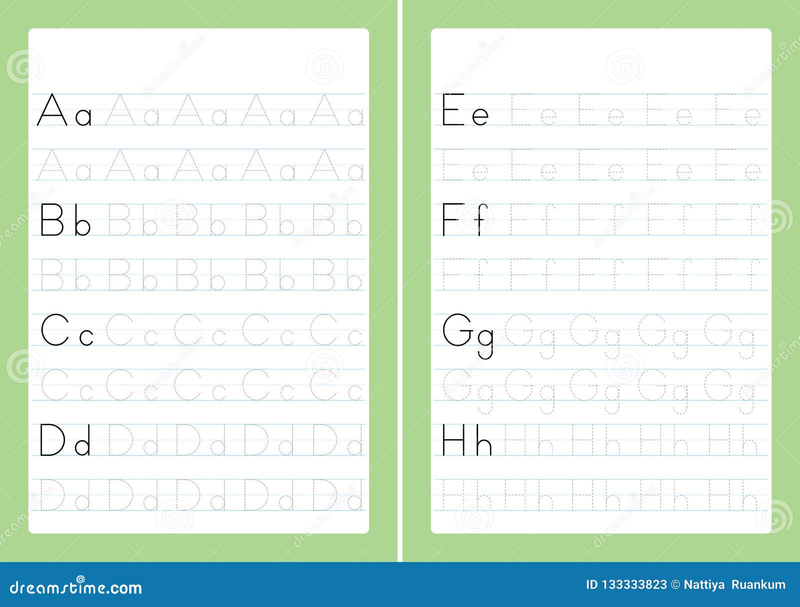 Alphabet Writing Practice Worksheet Stock Photo | CartoonDealer.com