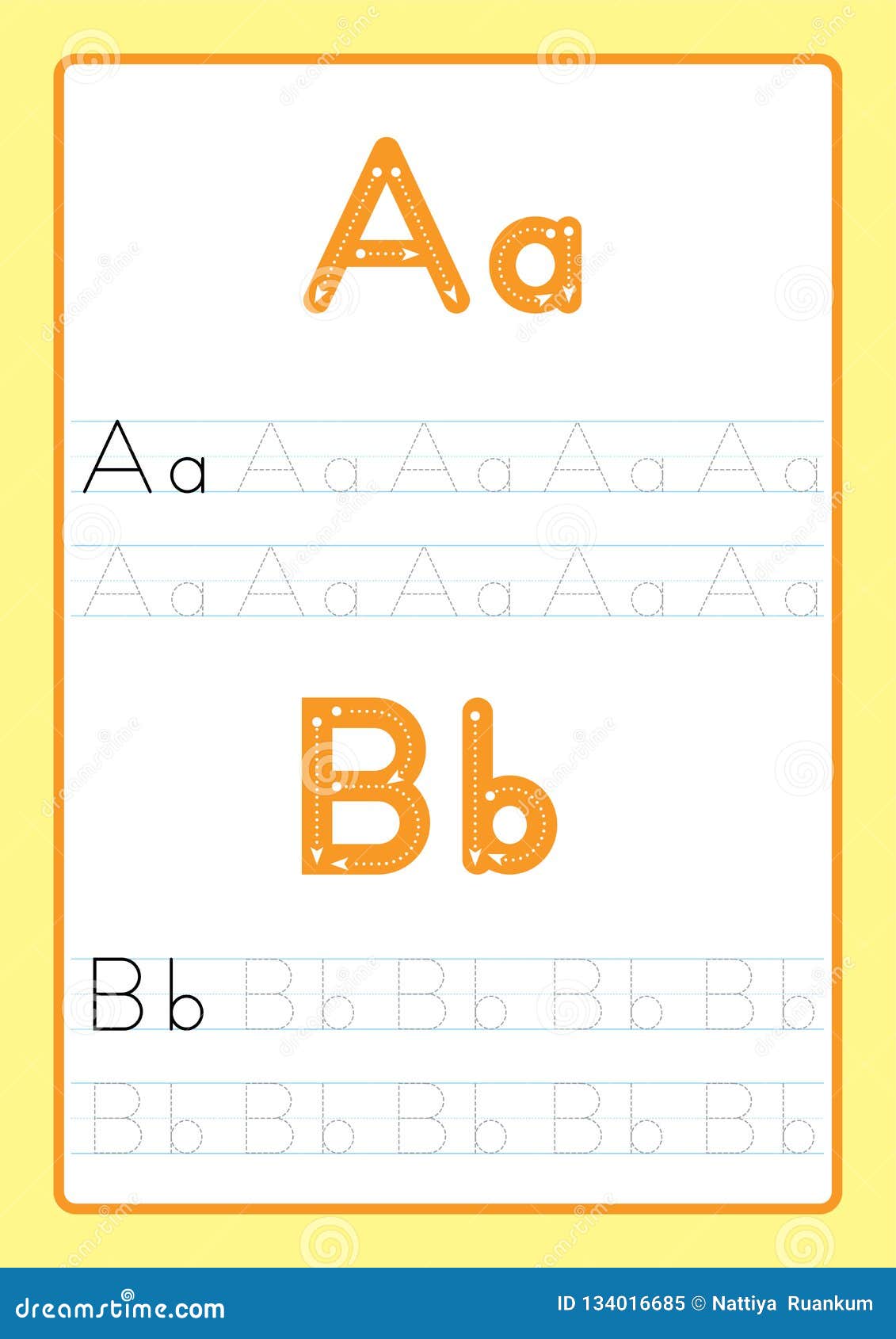 ABC Alphabet Letters Tracing Worksheet With Alphabet Letters. Basic