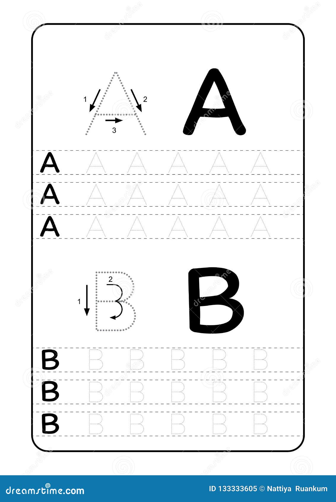 ABC Alphabet Letters Tracing Worksheet with Alphabet Letters ...