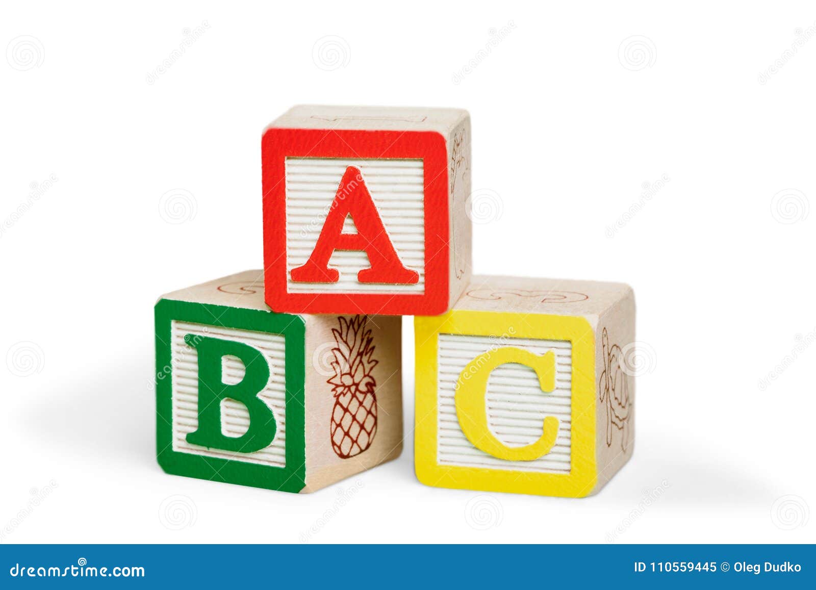 ABC Blocks Isolated stock image. Image