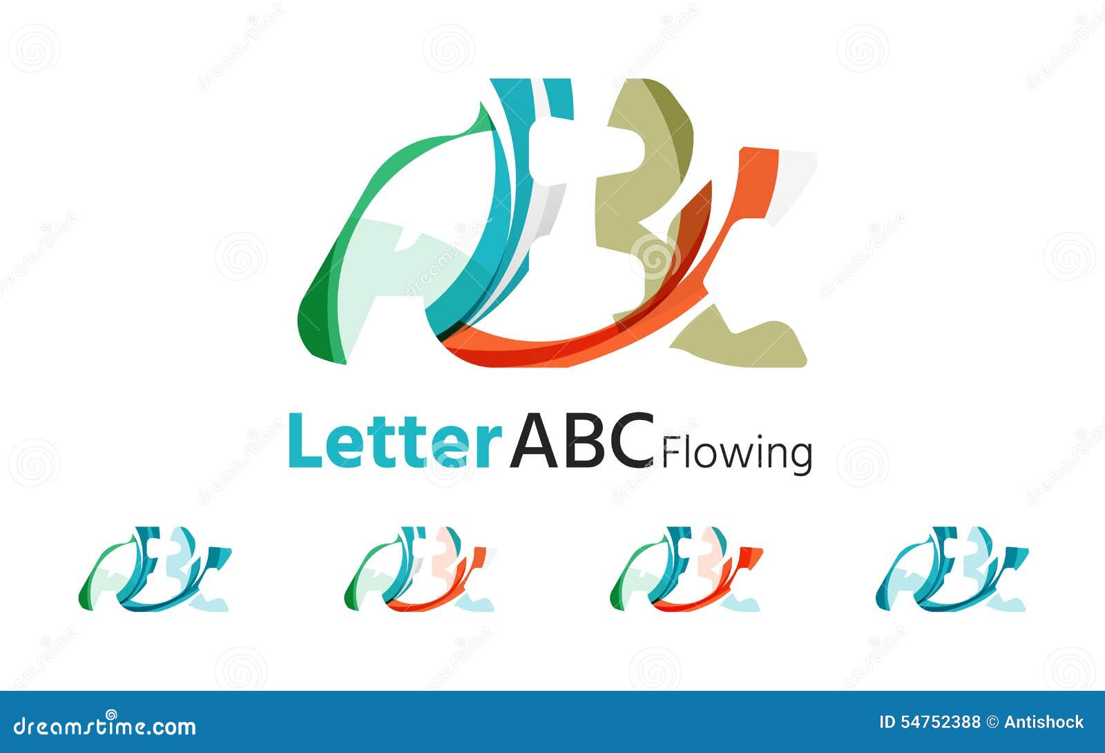 Abc Company Logo Set. Vector Illustration Stock Vector - Illustration