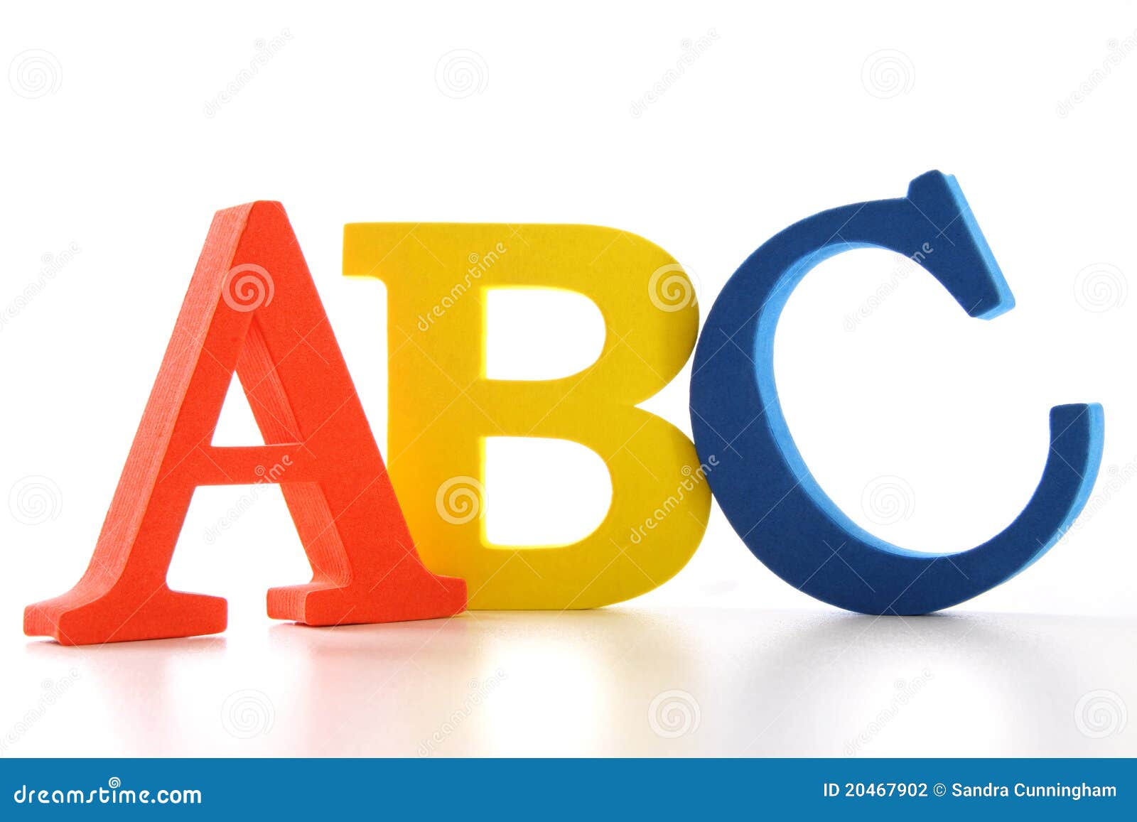 abc letters on white