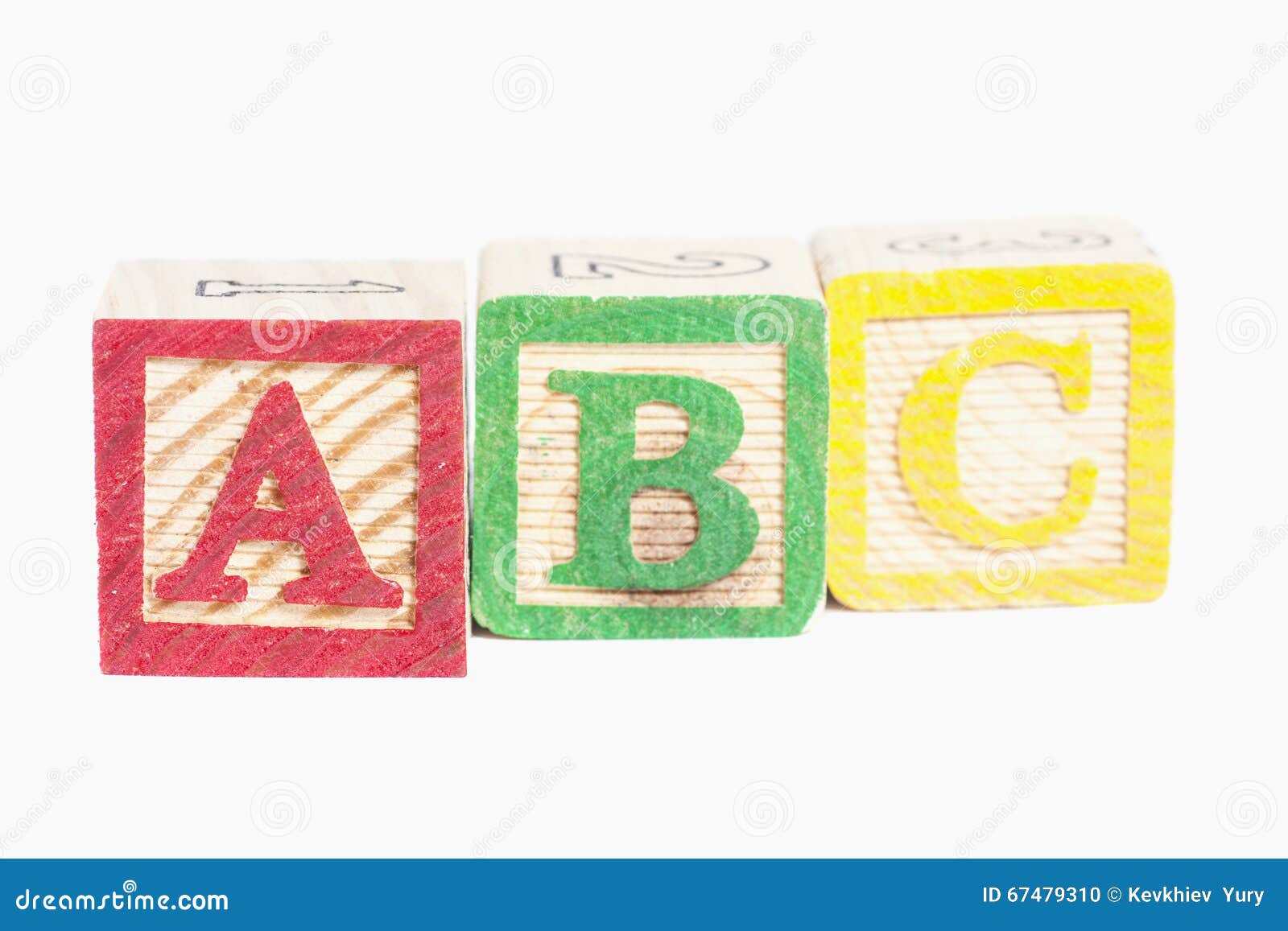 Abc Wooden Blocks Over White Stock Photo - Image of child, cube: 67479310