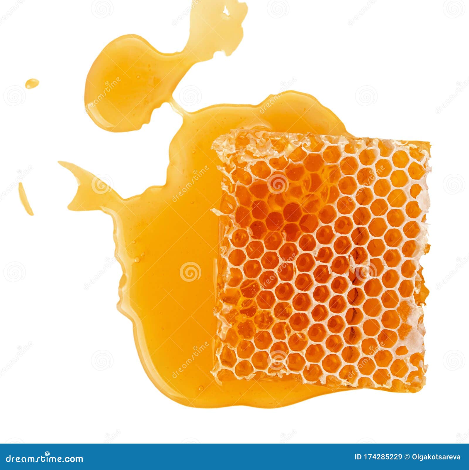 Abeja De Cera De Abejas Pieza De Miel Natural Amarillo Líquido Aislado  Sobre Fondo Blanco Imagen de archivo - Imagen de dulce, célula: 174285229