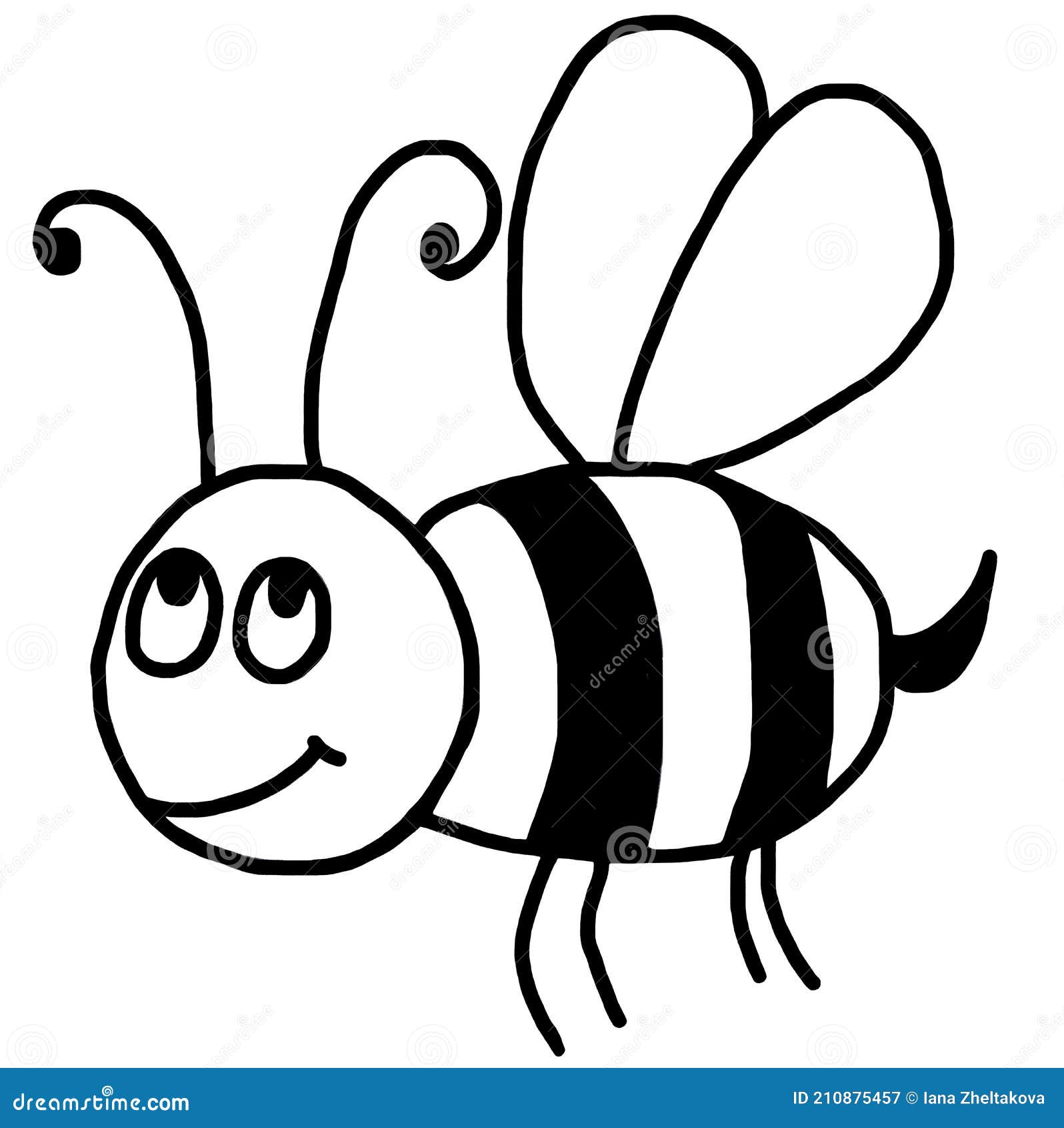Abejorro. Un Dibujo Gráfico De Dibujos Animados En Blanco Y Negro De Una  Abeja O Abejorro. Insectos Silvestres. Stock de ilustración - Ilustración  de cuadro, insectos: 210875457