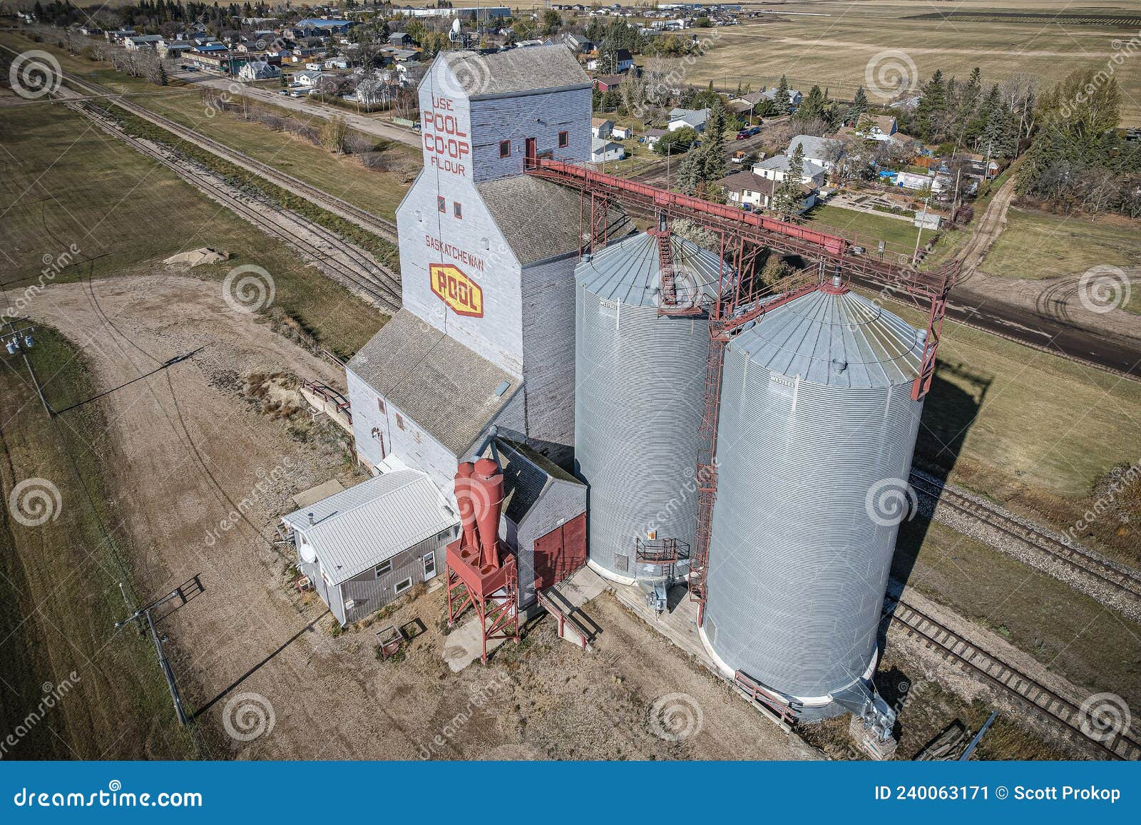 Aberdeen Aerial Including the Local Grain Elevator Editorial Photo Image of town, pool 240063171