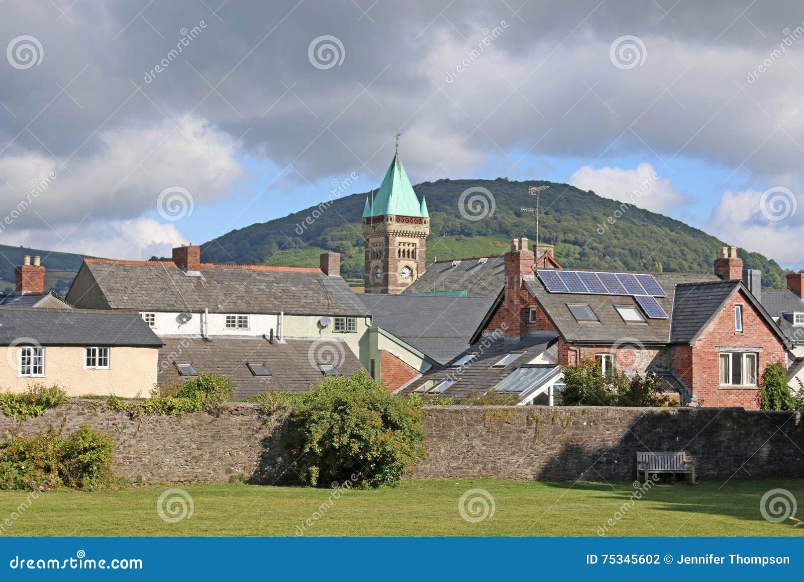 Abergavenny, Wales stock photo. Image of safety, mountains 75345602