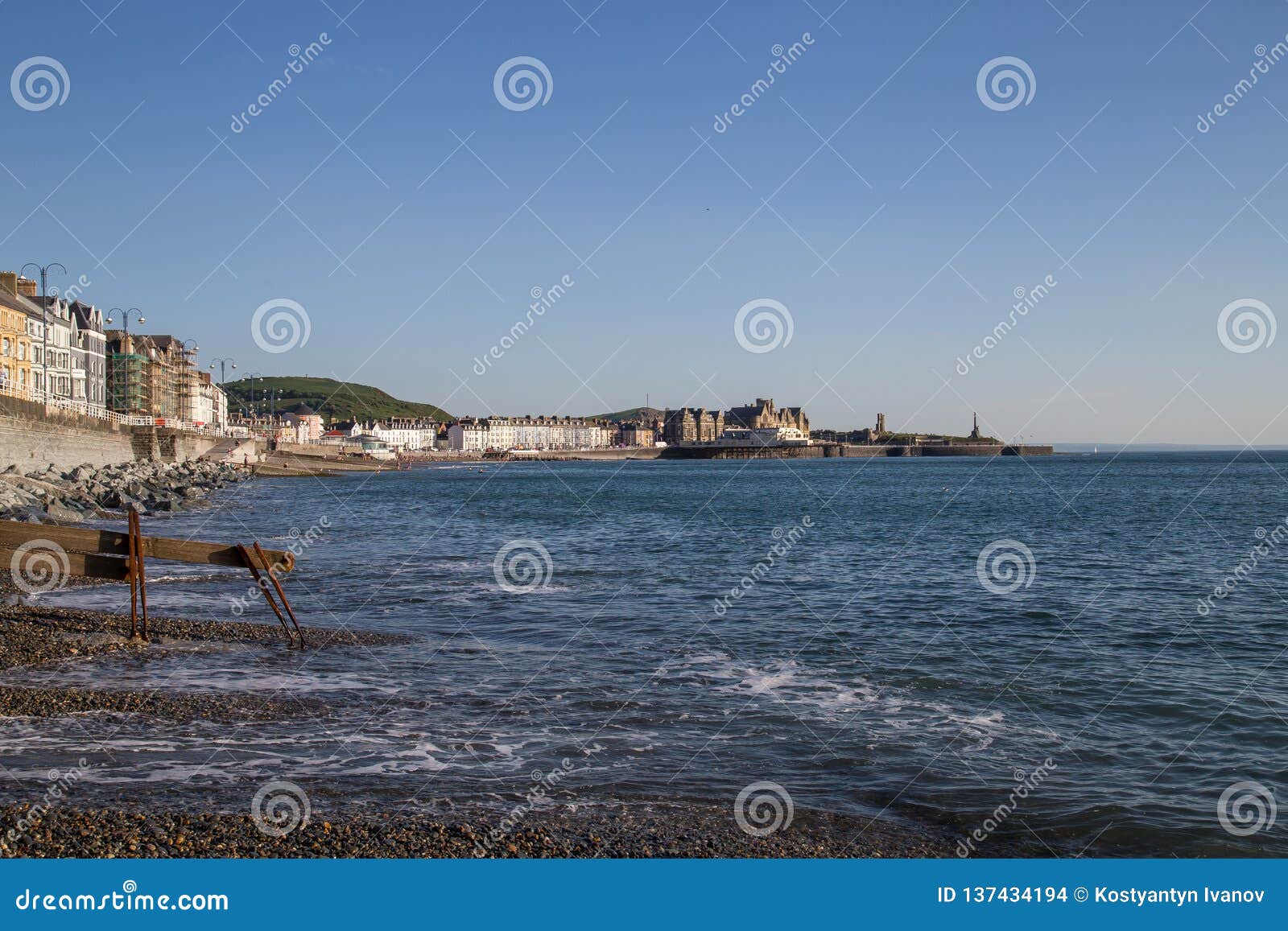 aberystwyth city in wales beach
