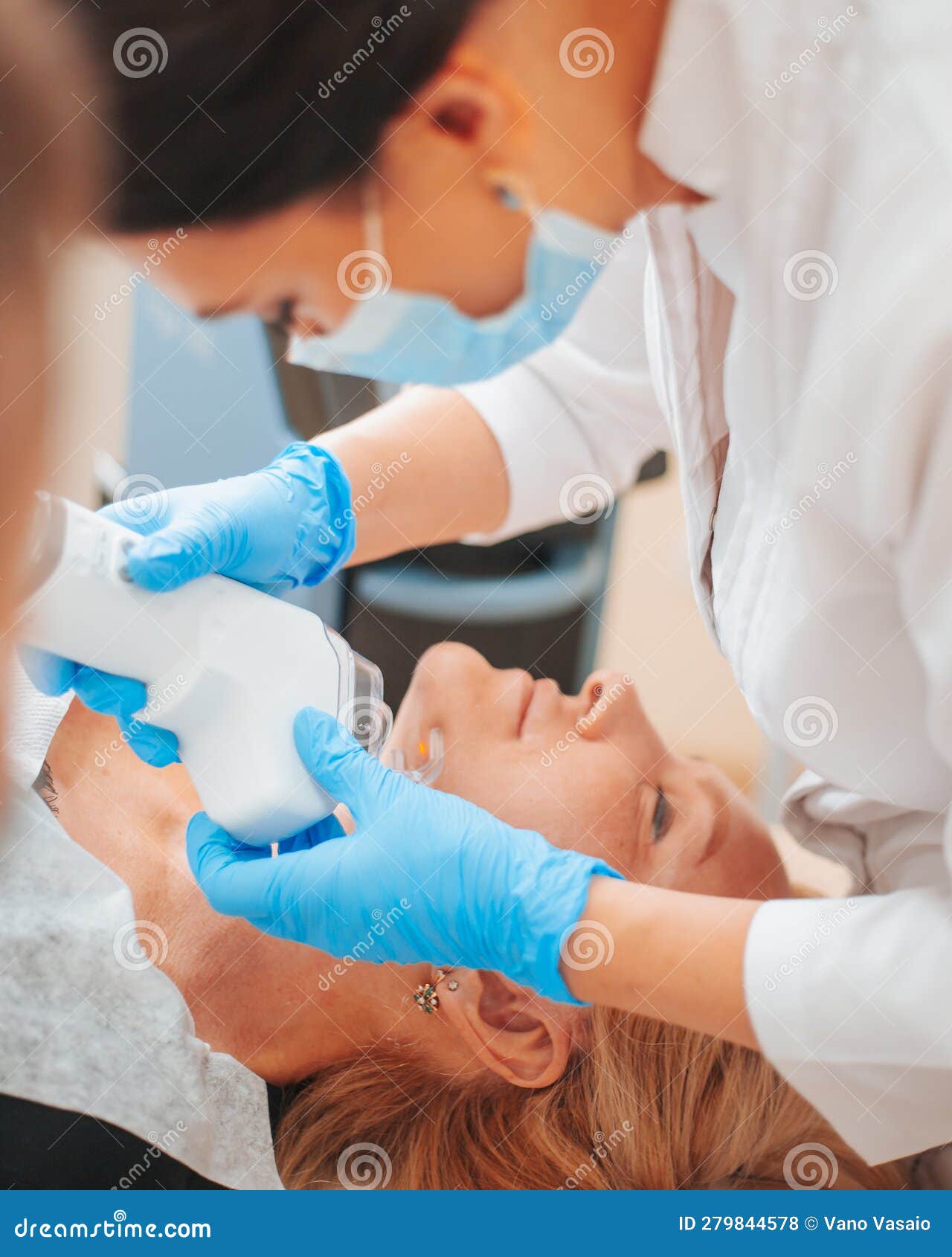 the ablative laser removes the thin outer layer of the skin