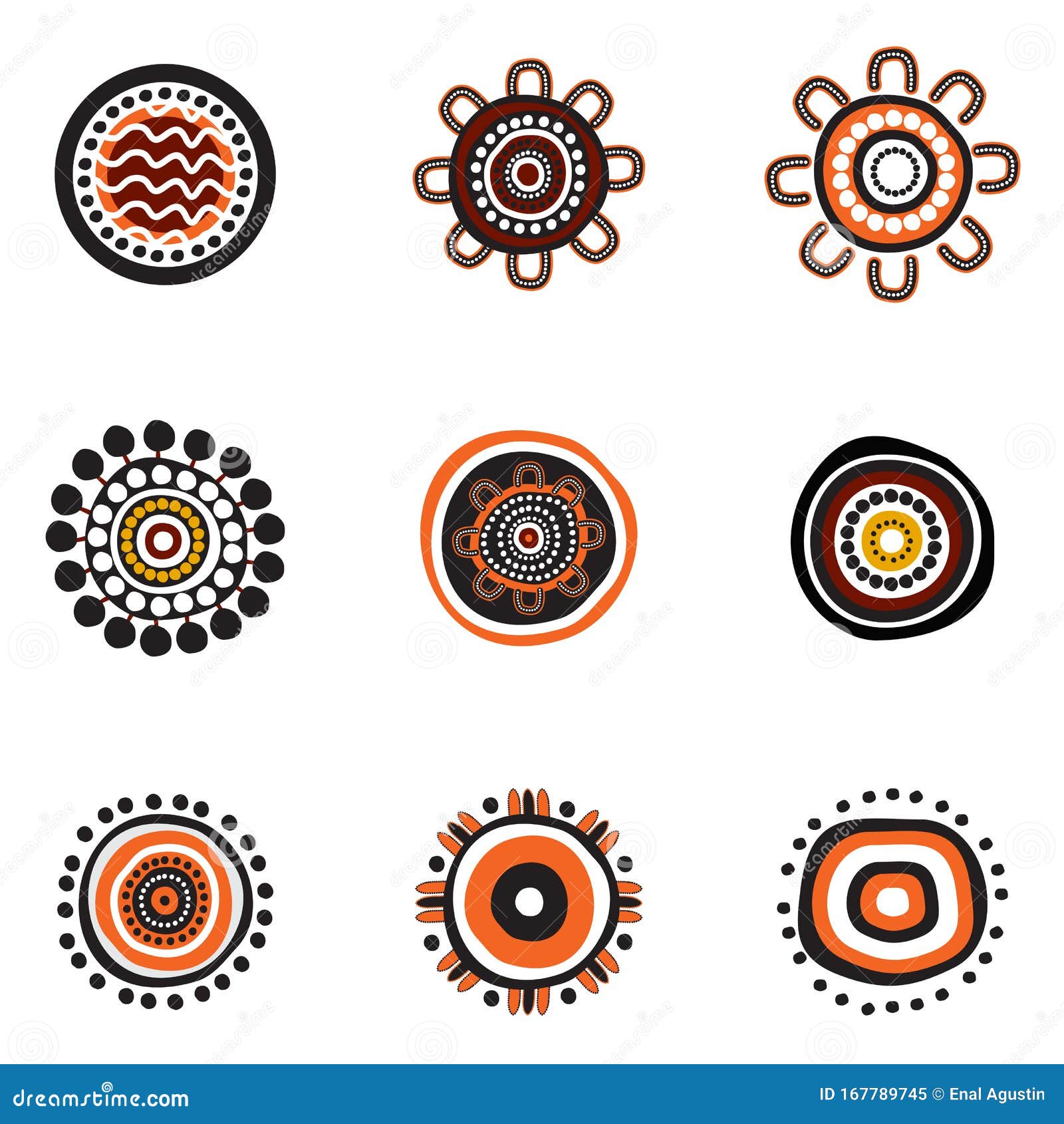Aboriginal Art Dots Painting Icon Logo Design Illustration Template Stock Vector Illustration Of Native Aboriginal 167789745