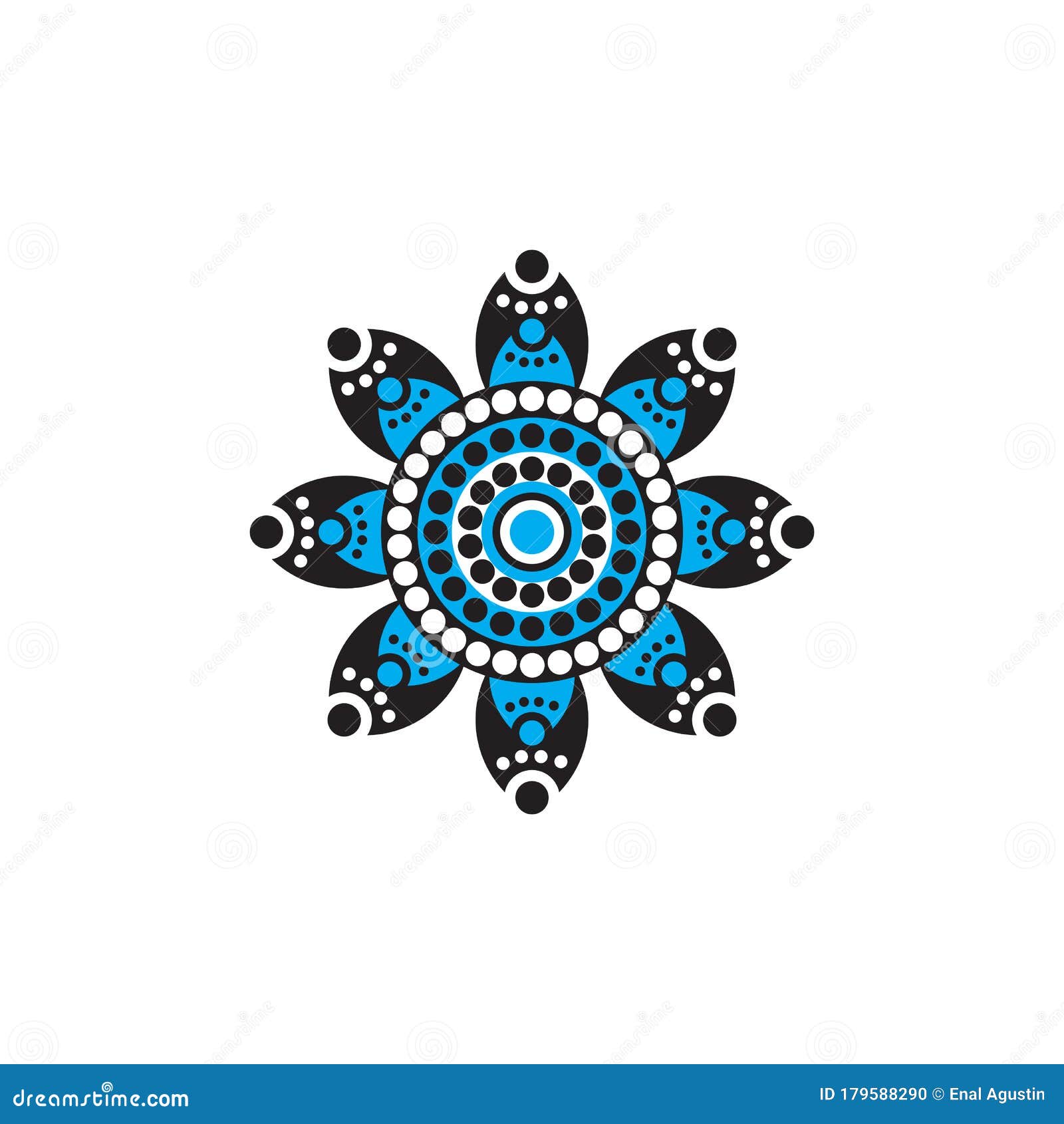 Aboriginal Art Dots Painting Icon Logo Design Stock Vector Illustration Of Ornament Drawing
