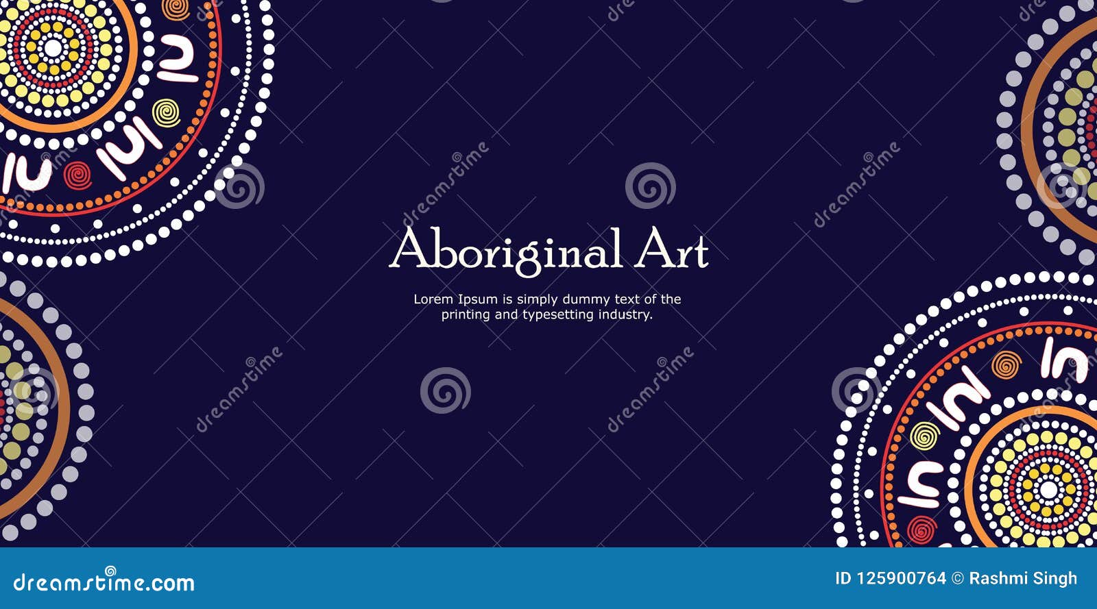 aboriginal art  banner with text.