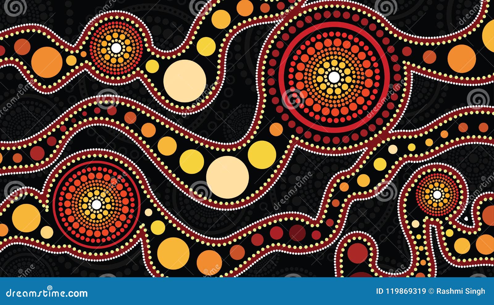 aboriginal art  background, connection concept