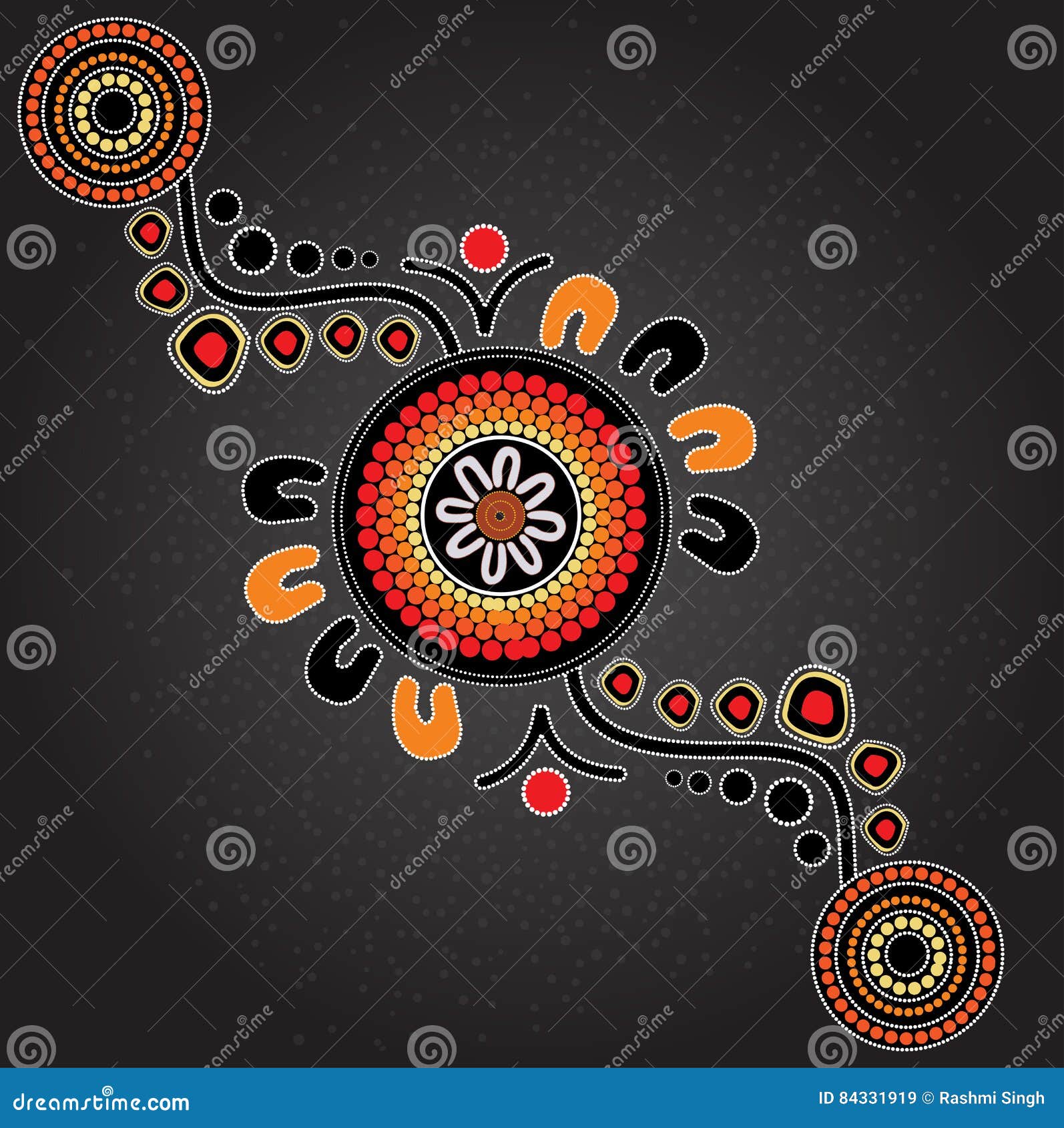 Aboriginal Art Vector Background. Stock Vector - Illustration of shape, aborigine: 84331919