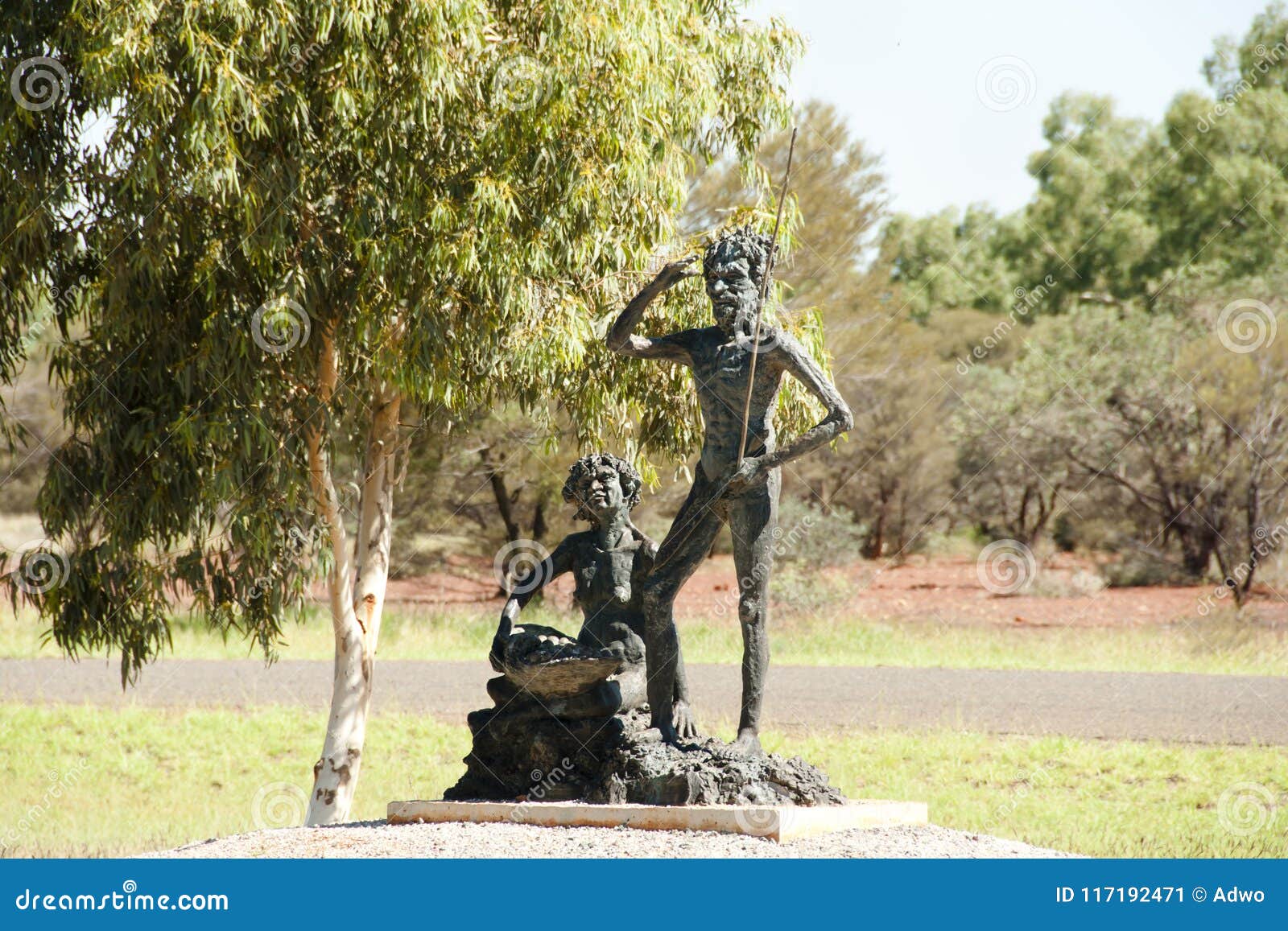 Aboriginal Bronze Statue stock image. Image of tradition 117192471