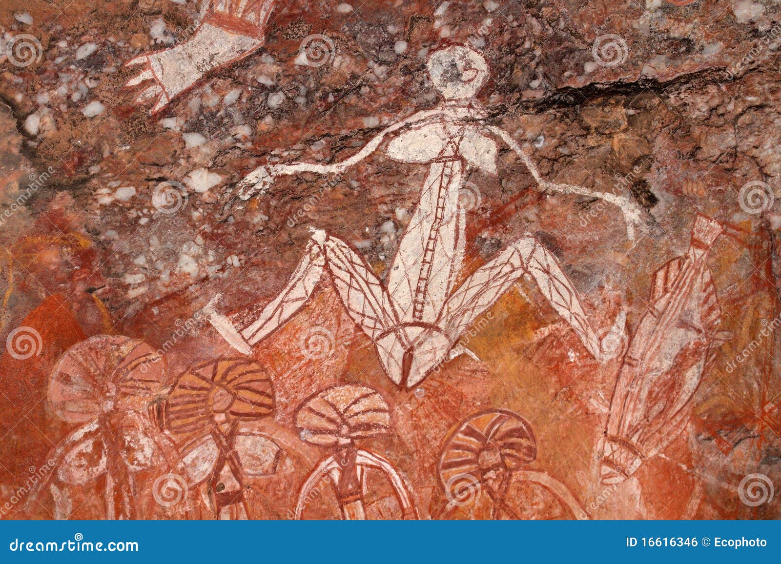 Aboriginal Art. Anbangbang Gallery. Paintings On A Rock Wall Made With Ochre. Sacred Site