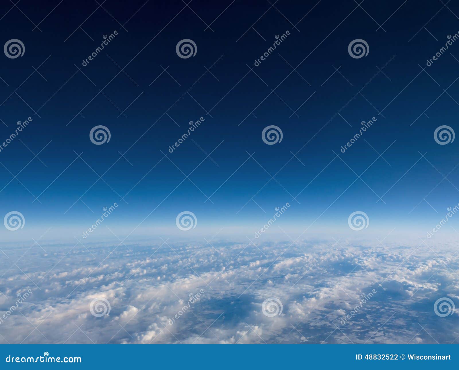 above clouds blue sky background