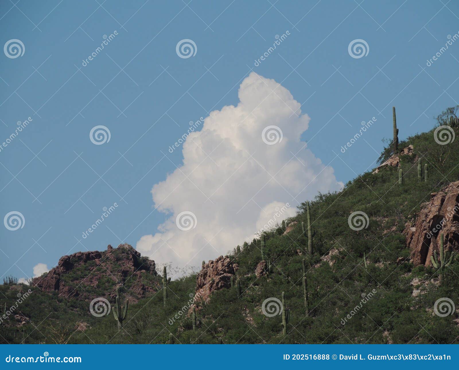 unique cloud above saguaro hill