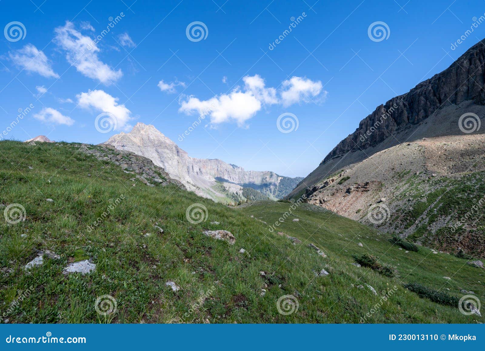 above the treeline in the tundra along blue lakes trail in the mt. sneffels wilderness area of colorado, near ridgway