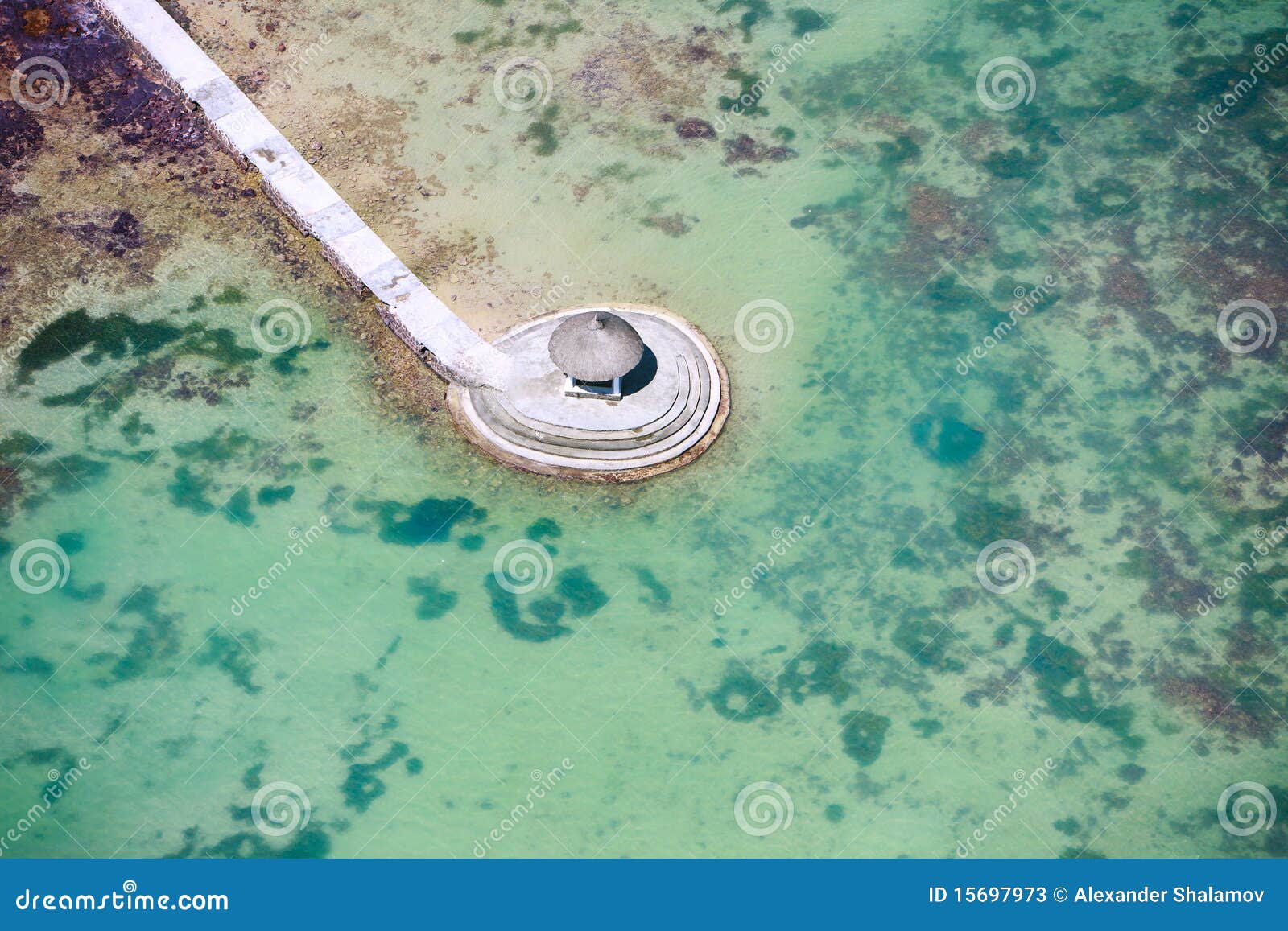 Above View of Long Jetty in Ocean Stock Image Image of long, curve