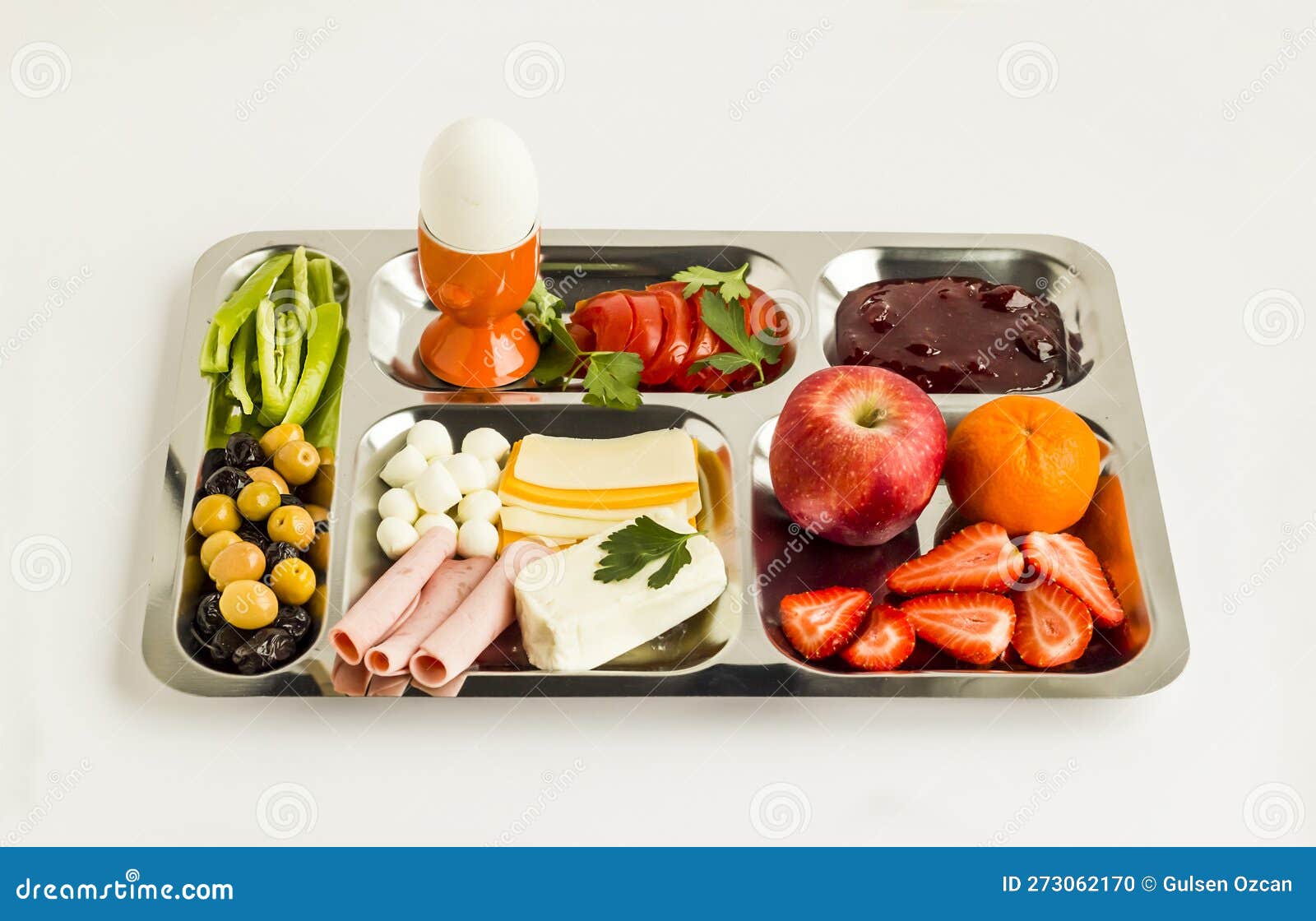 Traditional Turkish Breakfast in a Metal Lunch Tray, Table D Hote Stock  Photo - Image of cheese, hospital: 273062170