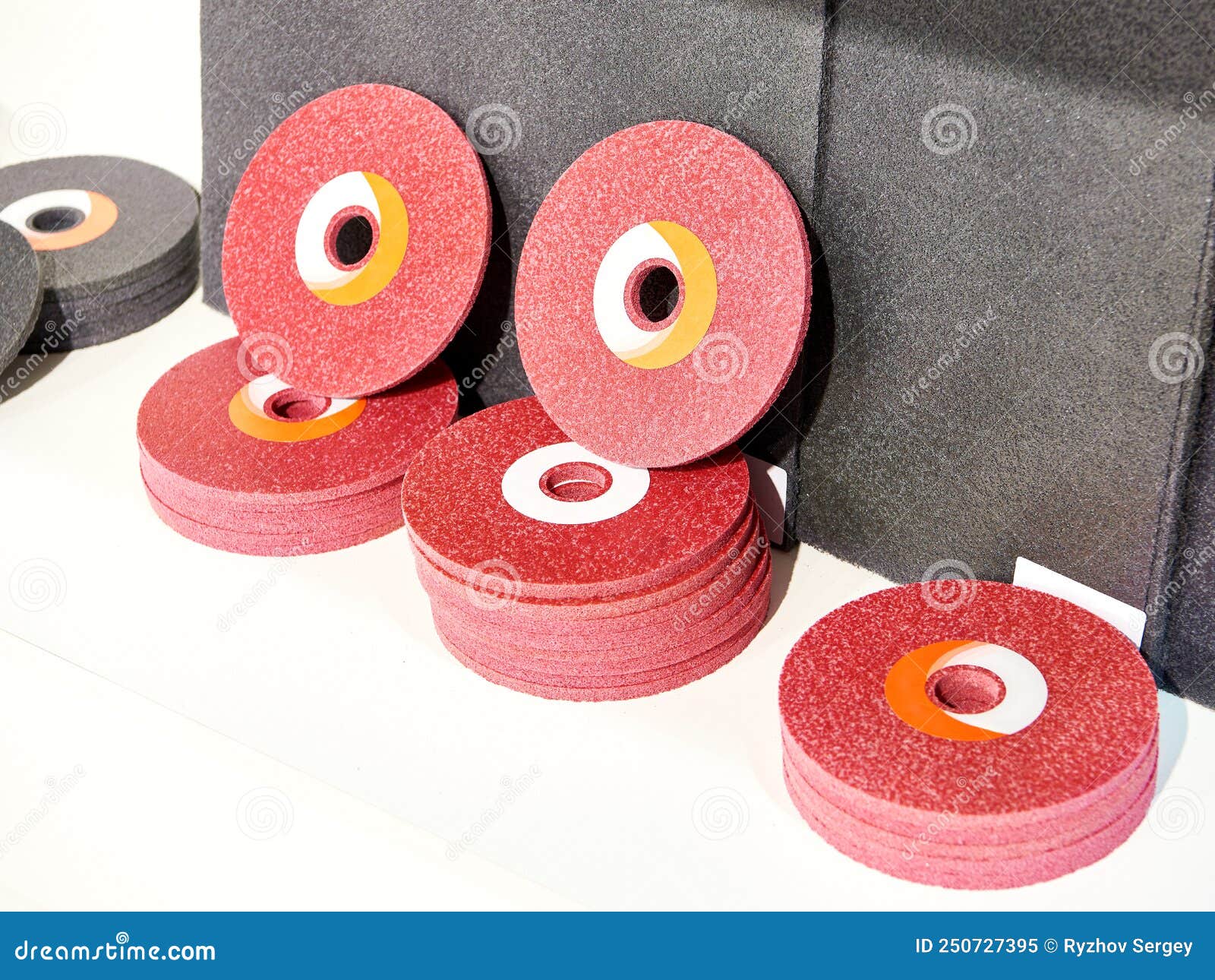 Abrasive discs for metal stock image. Image of industrial 250727395