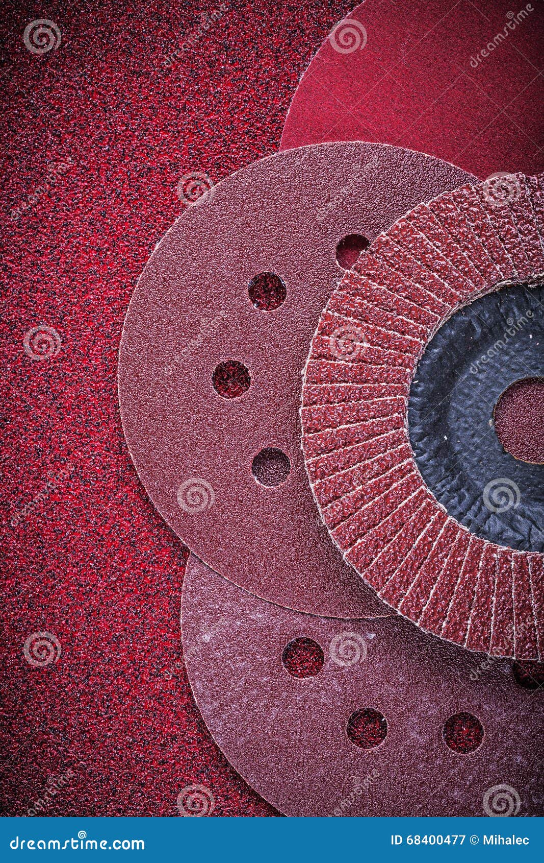 Abrasive Flap Wheels Sanding Discs on Glasspaper Stock Image Image