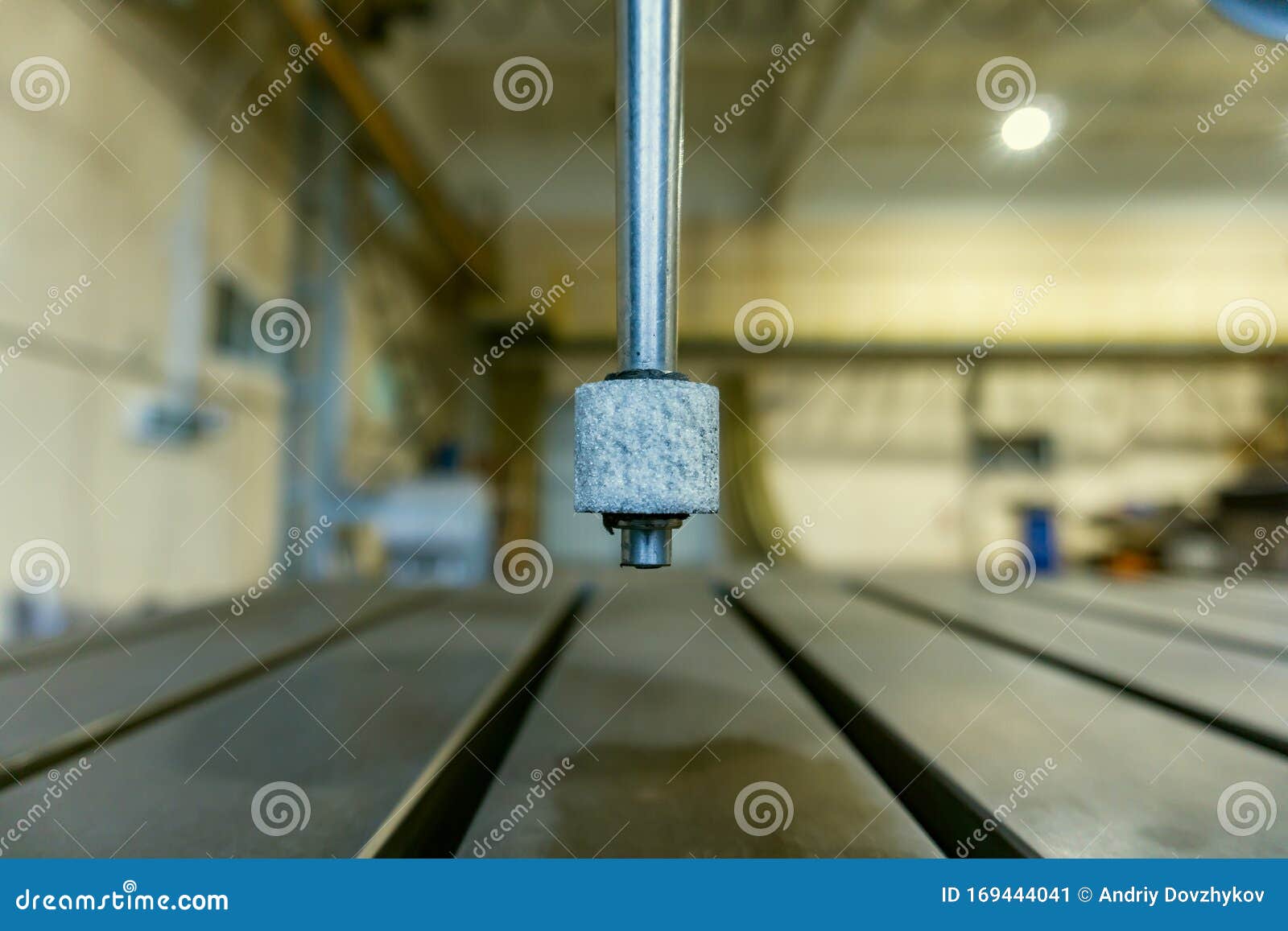 Abrasive Grinding Wheel on the Spindle Frame of a Circular Grinding