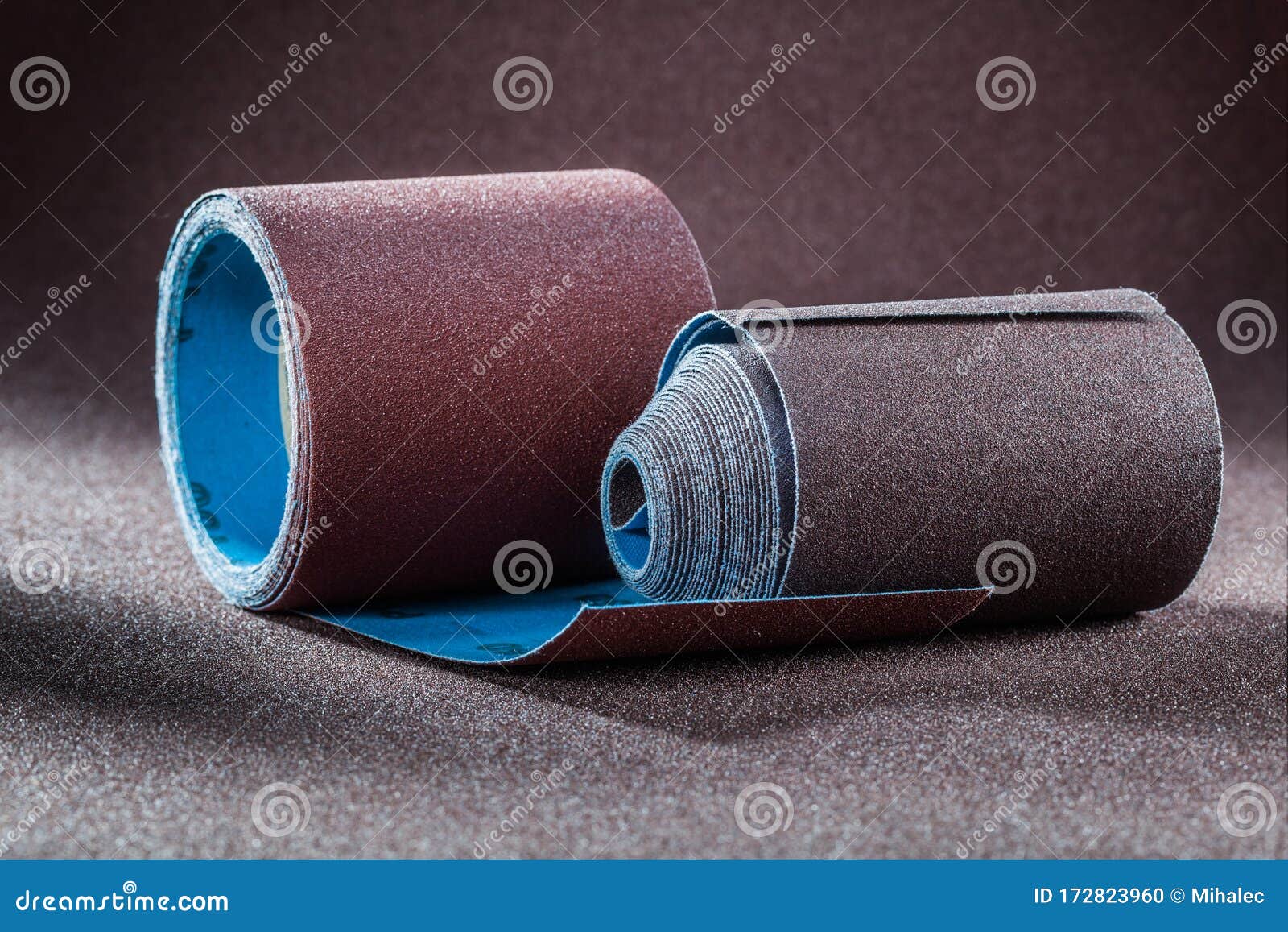 Abrasive Materials Two Rolls of Sandpaper Stock Photo Image of