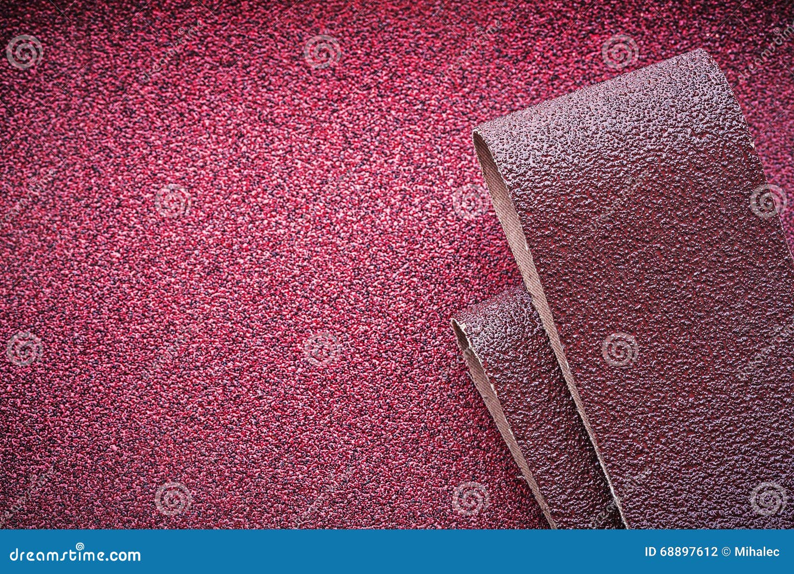 Abrasive Paper on Polishing Sheet Top View Stock Photo Image of