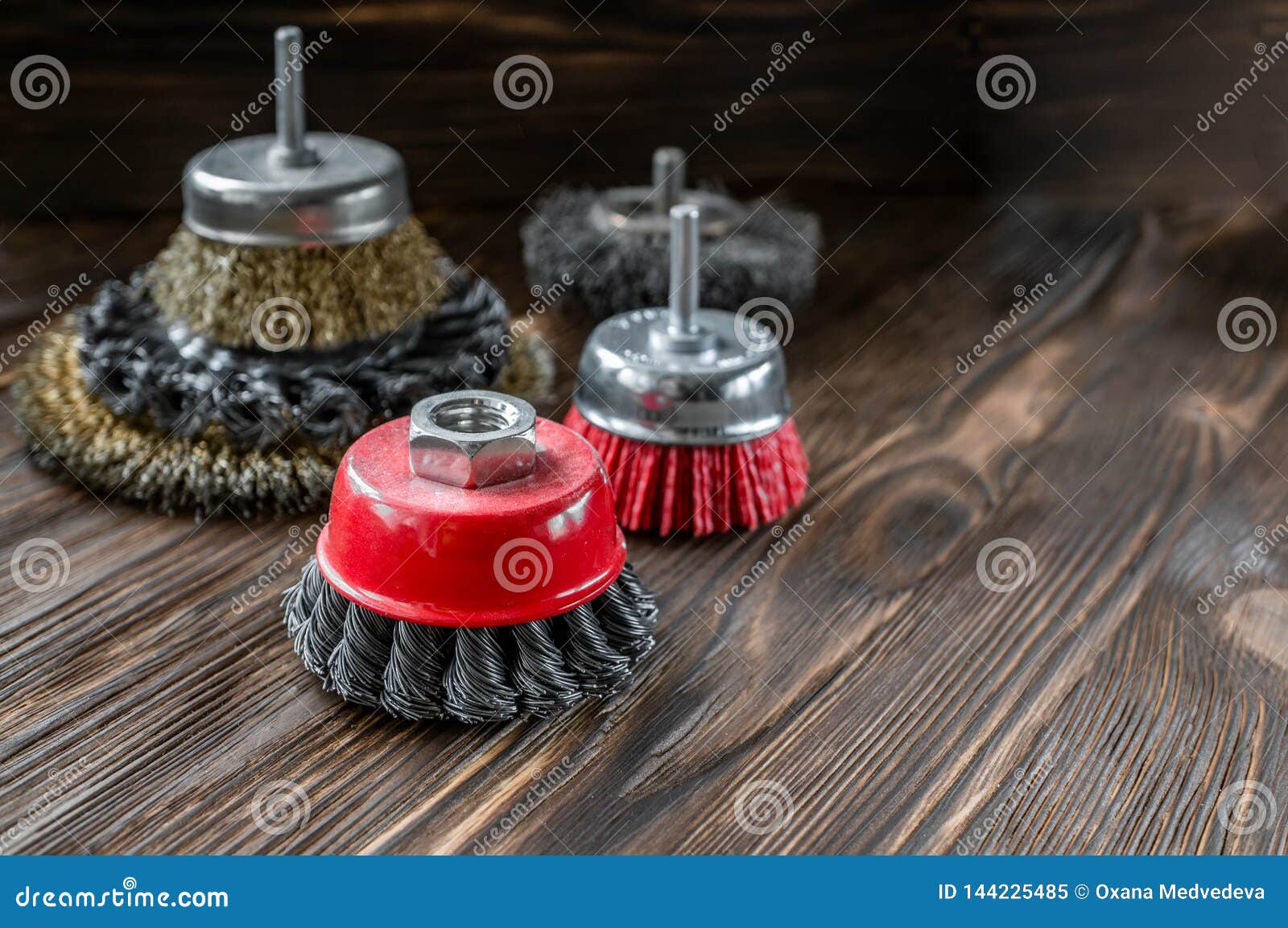 Abrasive Tools for Brushing Wood and Giving it Texture. Wire Brushes on