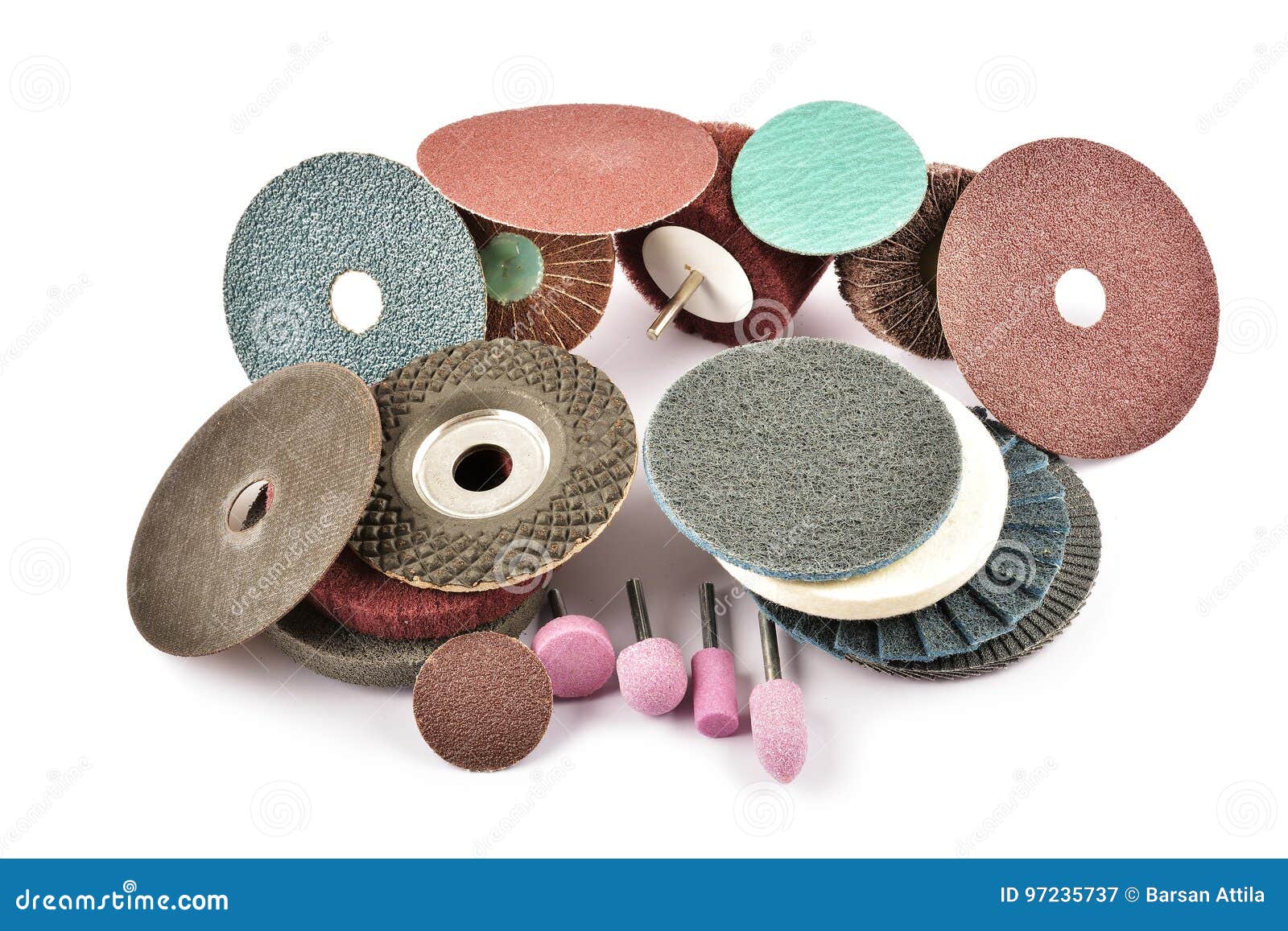 Abrasive Wheels Isolated on a White Background Stock Image Image of
