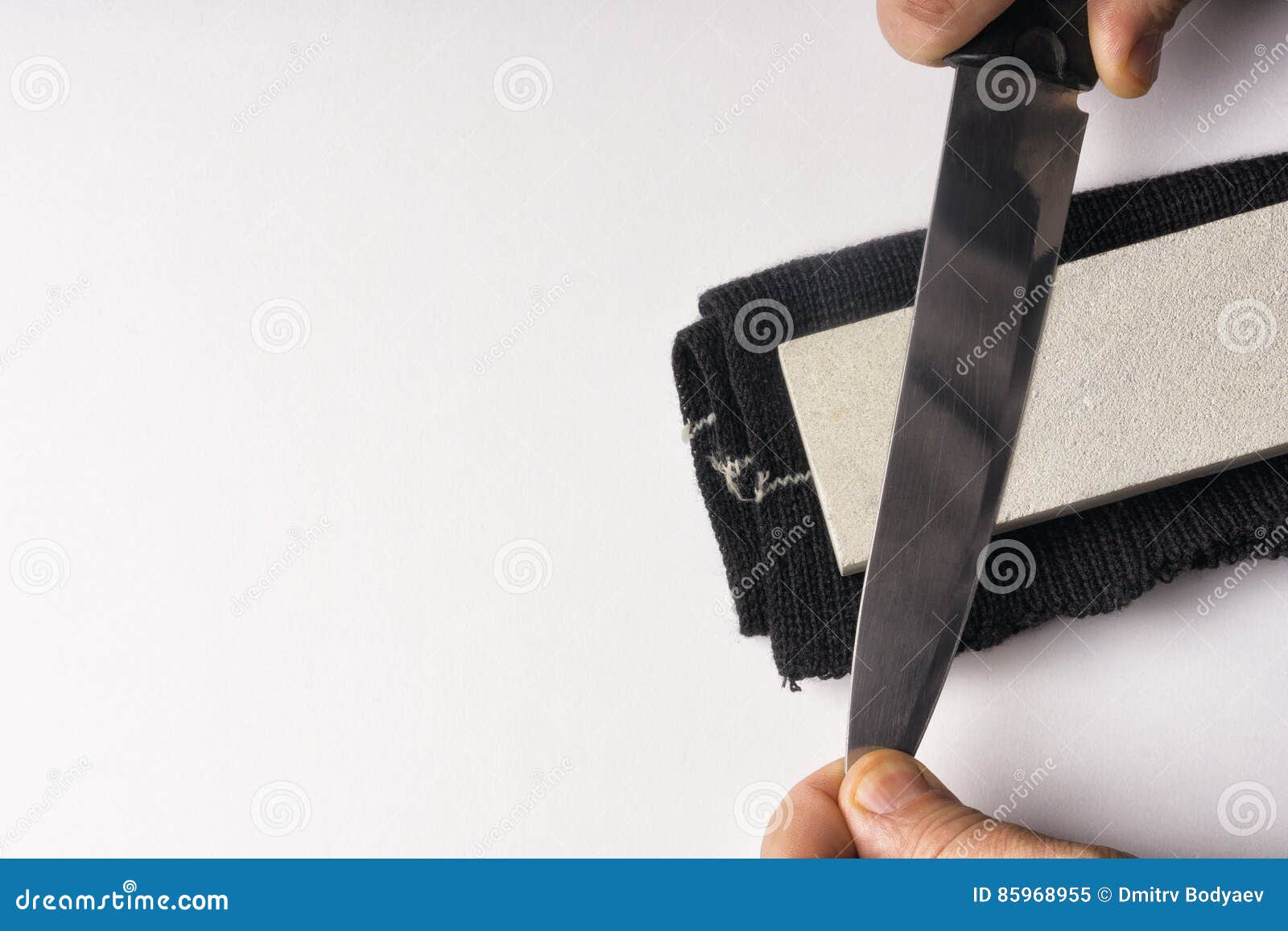 The Abrasive in Which Handsharpened Knife. Stock Image Image of