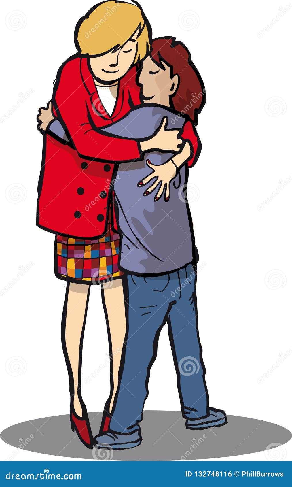Abrazo de dos personas ilustración del vector. Ilustración de cierre - 132748116 Abrazo de dos personas ilustración del vector. Ilustración de cierre - 132748116