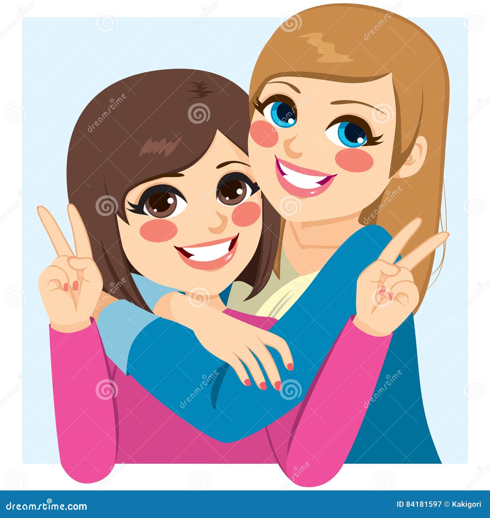 Vetores de Cute Personagens De Desenhos Animados De Letras Bff Melhores  Amigos Para Sempre A Sorrir e mais imagens de Abraçar - iStock