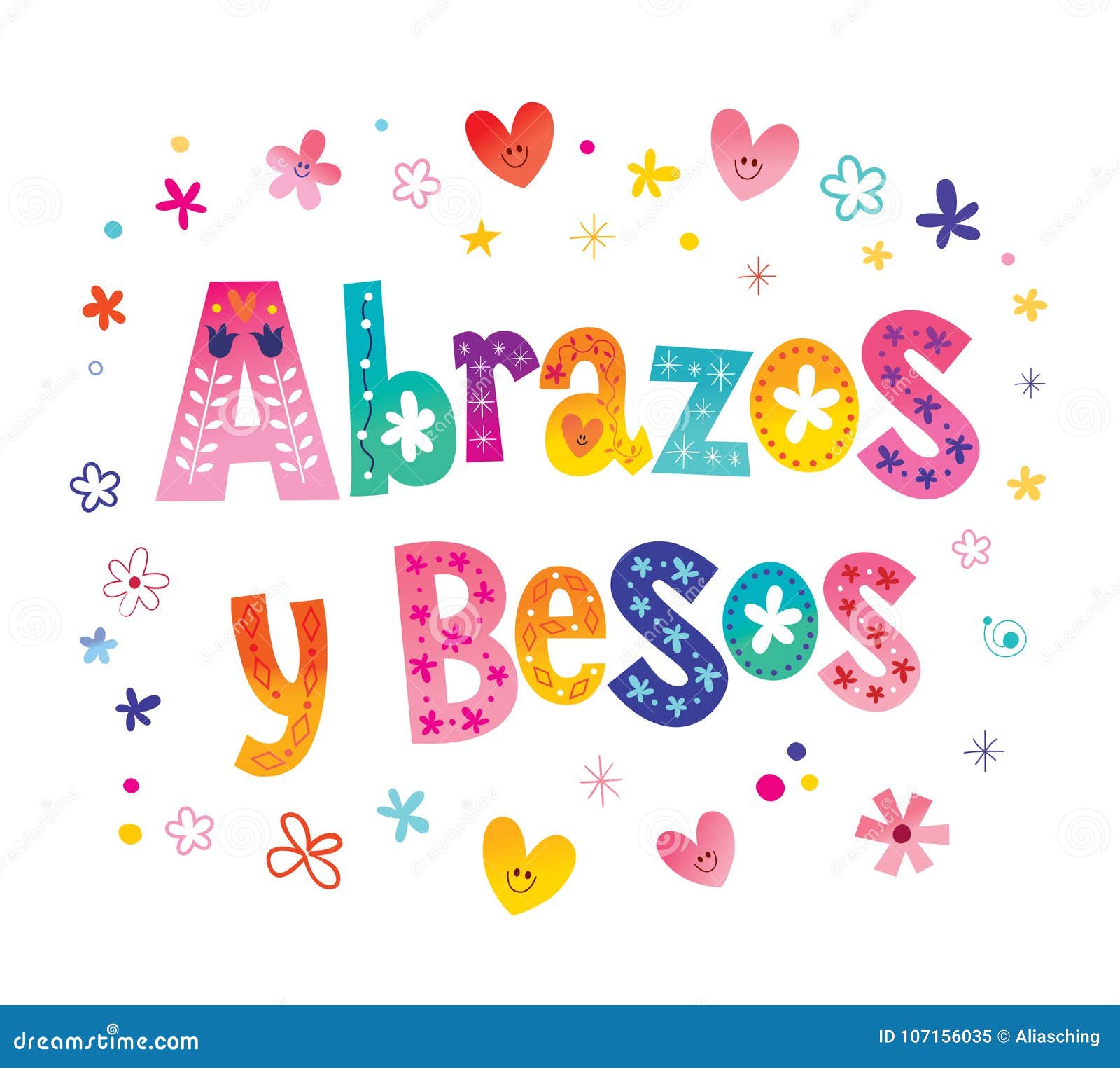 abrazos y besos hugs and kisses in spanish