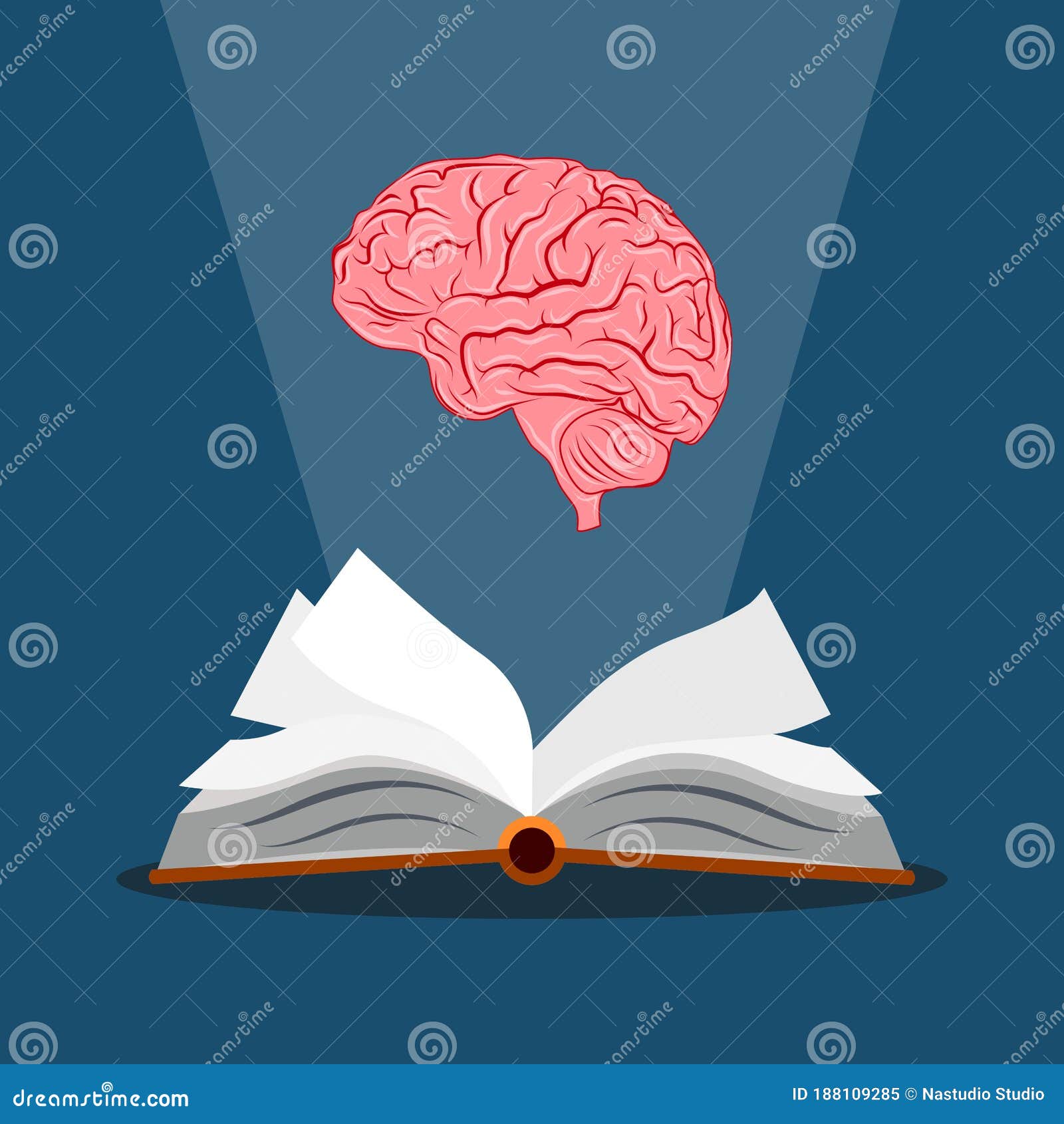 Abrir El Libro Y El Cerebro. Libros Para Crear Ideas Y Desarrollo Cerebral.  Ilustración Vectorial Ilustración del Vector - Ilustración de  resplandeciente, brillante: 188109285