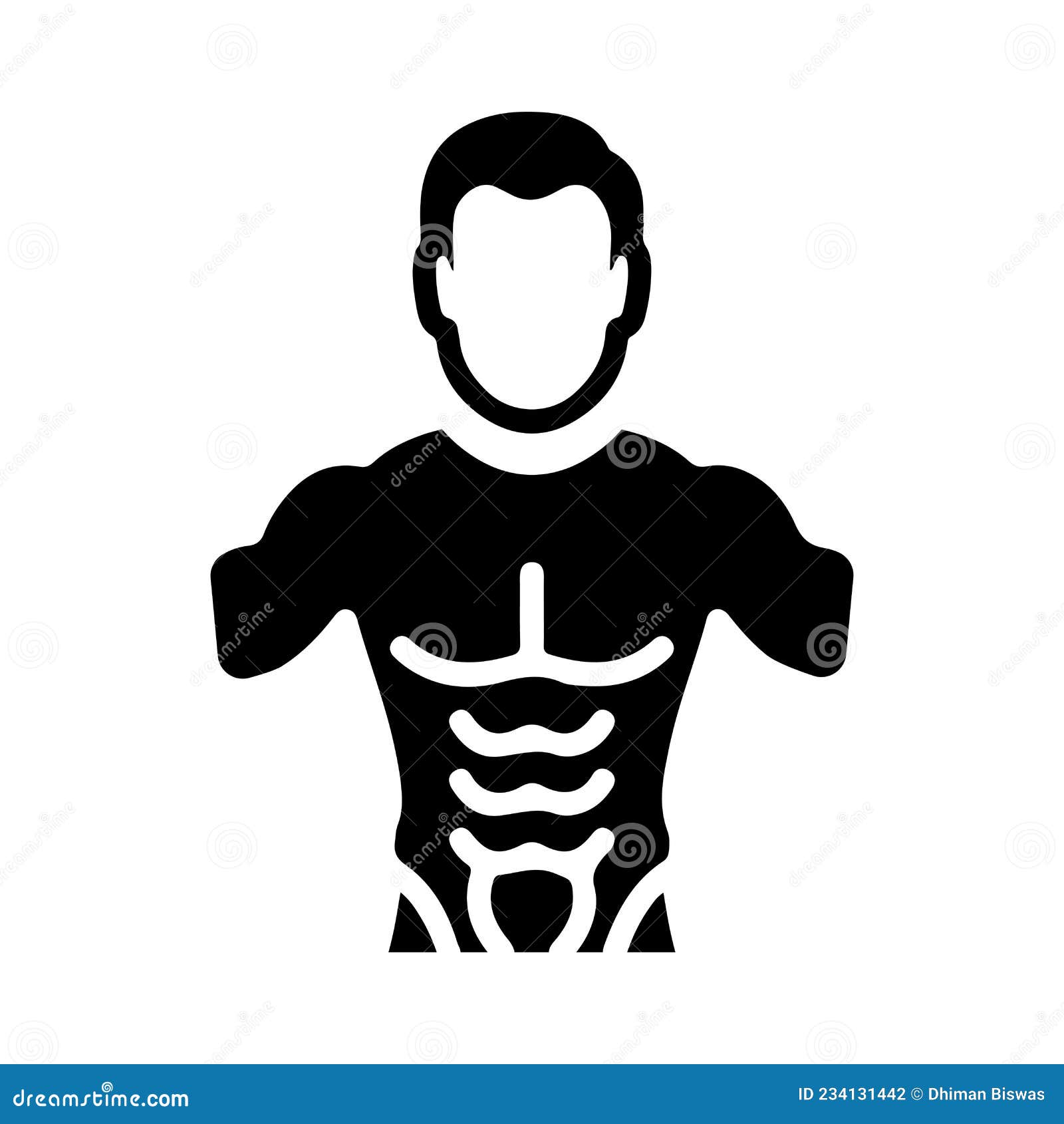 The Abdominal Muscles Fit Icon Stock Vector - Illustration of